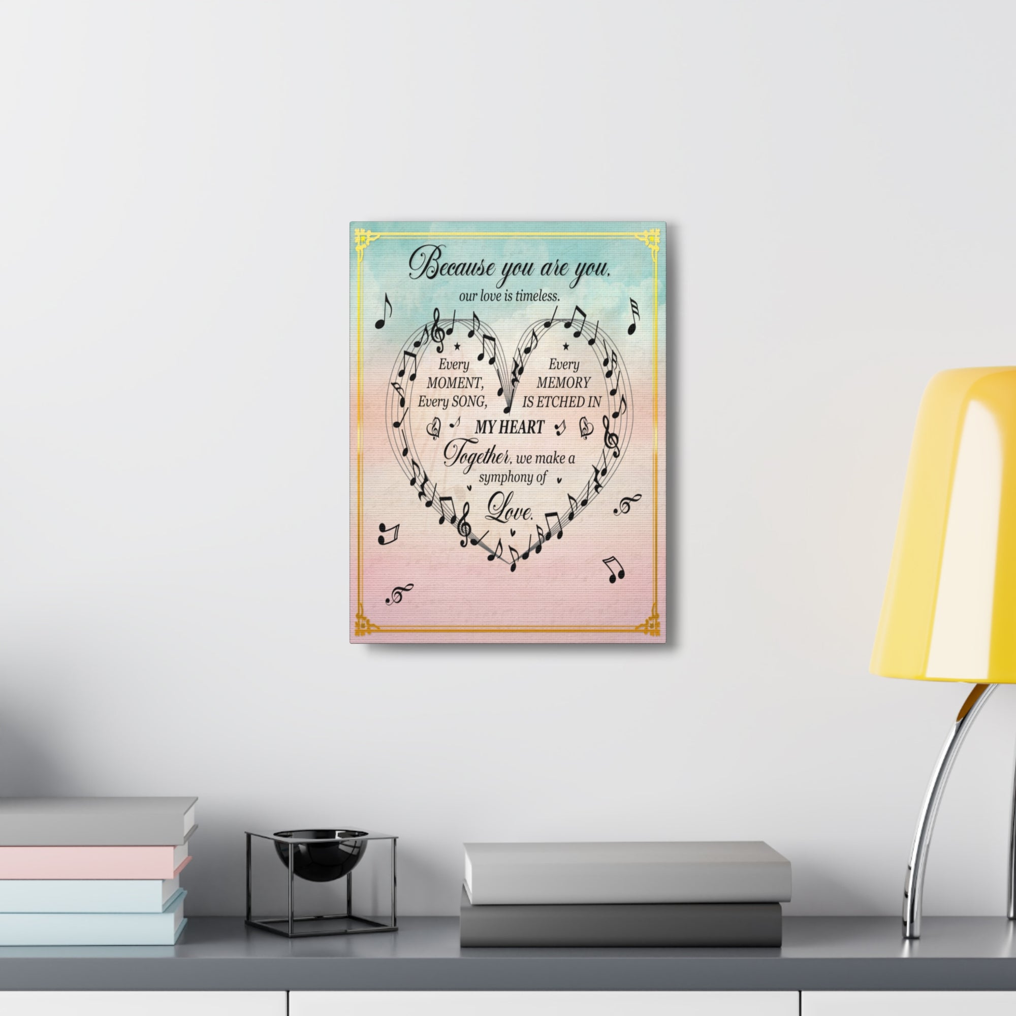 To My Wife Symphony of Love Canvas Wall Art - Romantic Gift for Her-Express Your Love Gifts