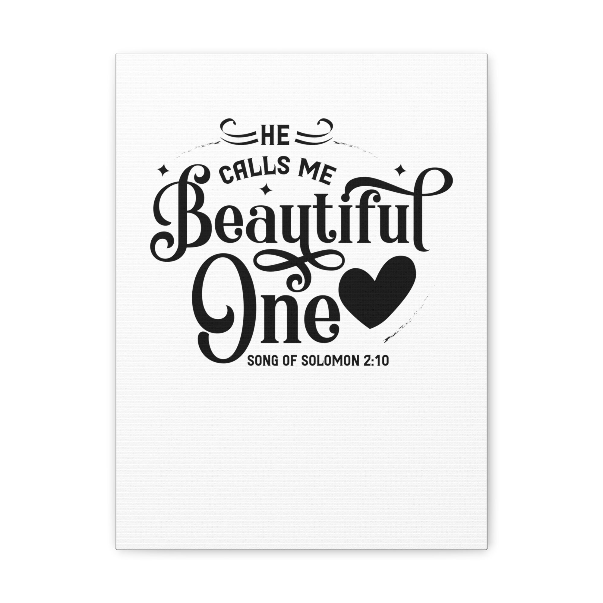 Scripture Walls Song of Solomon 2:10 Beautiful One Bible Verse Canvas Christian Wall Art Ready to Hang Unframed-Express Your Love Gifts