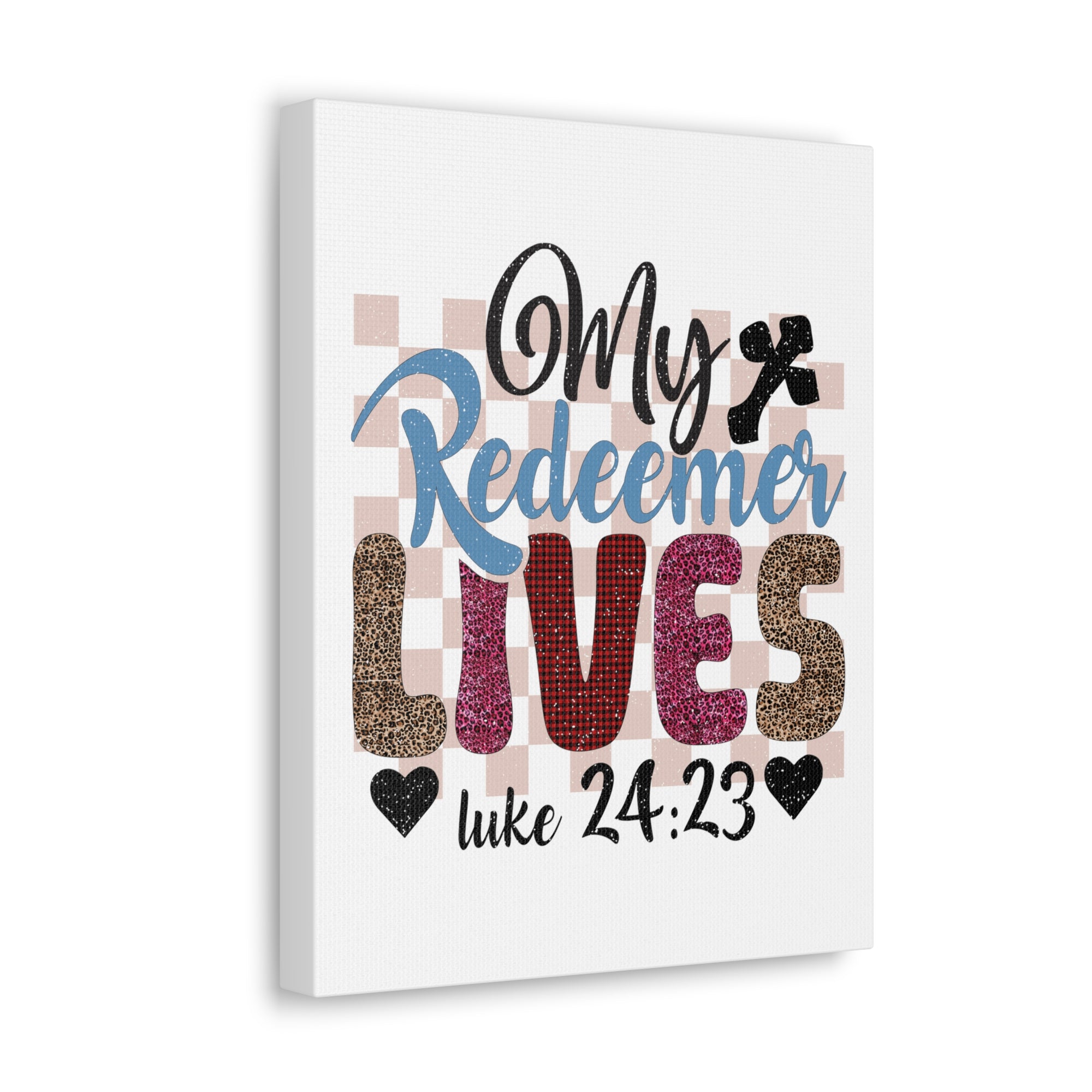 Scripture Walls Luke 24:23 My Redeemer Lives Bible Verse Canvas Christian Wall Art Ready to Hang Unframed-Express Your Love Gifts