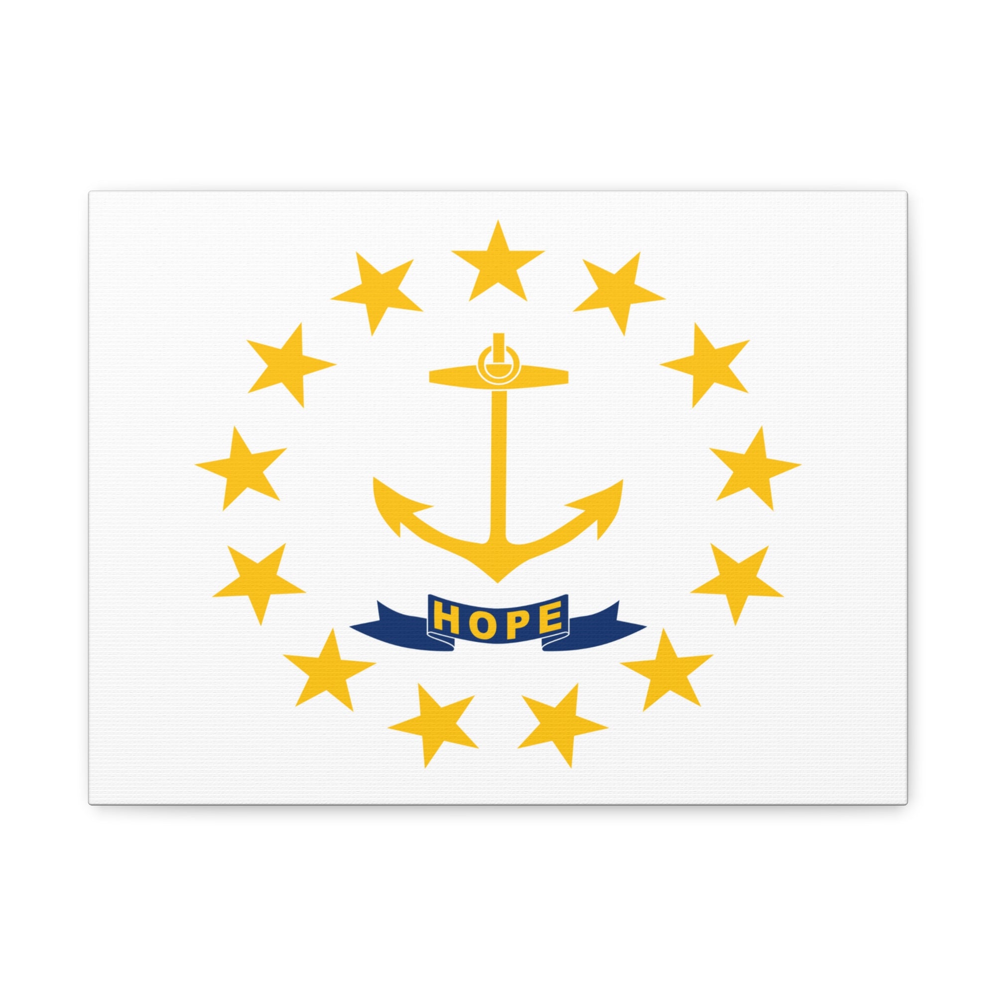 Rhode Island Stage Flag Canvas Vibrant Wall Art Unframed Home Decor-Express Your Love Gifts