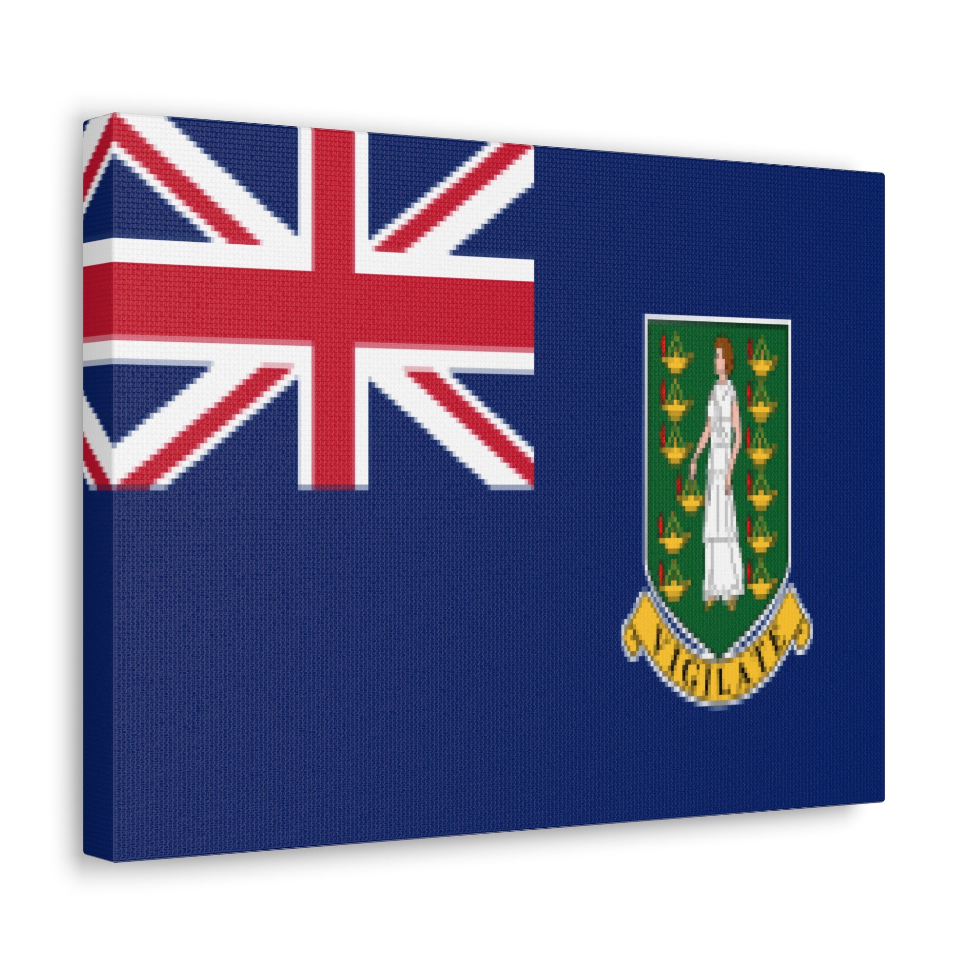 British Virgin Islands Country Flag Canvas Vibrant Wall Art Unframed Home Decor-Express Your Love Gifts