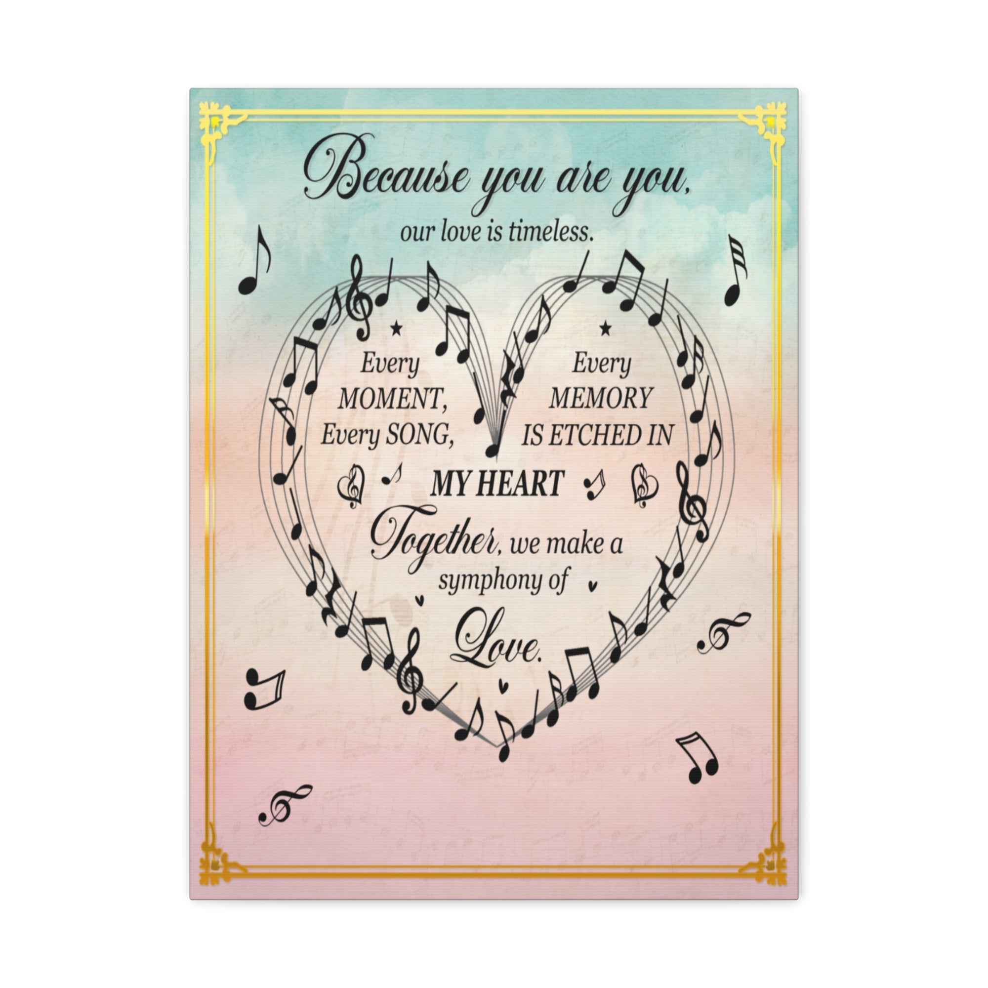 To My Wife Symphony of Love Canvas Wall Art - Romantic Gift for Her-Express Your Love Gifts