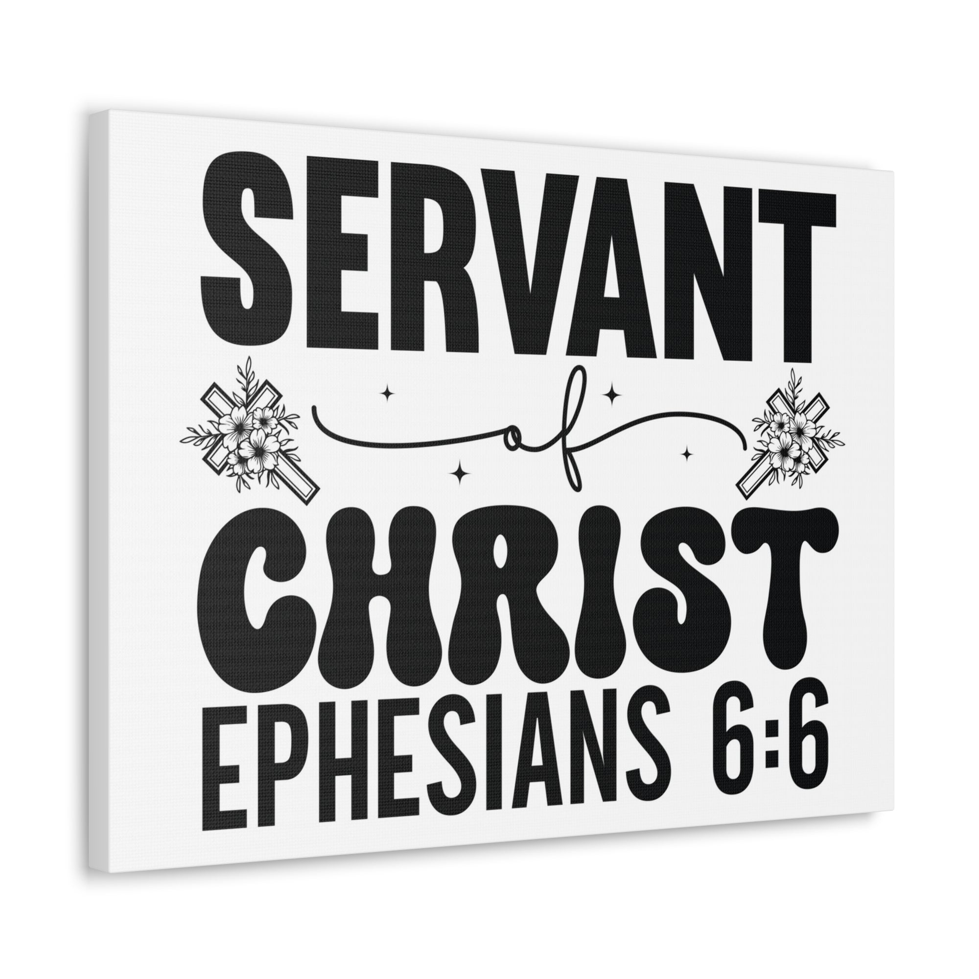 Scripture Walls Ephesians 6:6 Servant of Christ Bible Verse Canvas Christian Wall Art Ready to Hang Unframed-Express Your Love Gifts