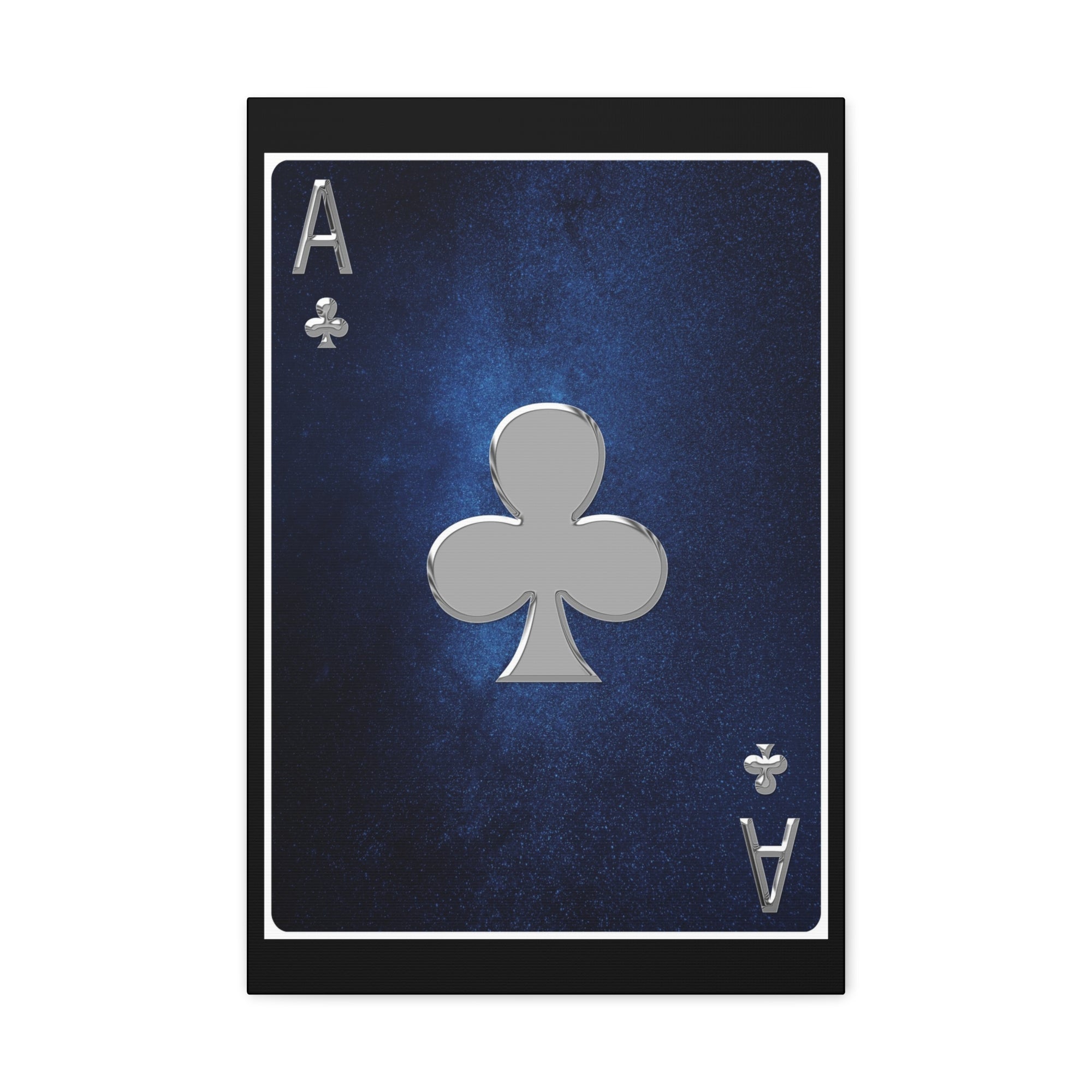 Ace Of Clubs Space Background Playing Card Canvas Wall Art for Home Decor Ready-to-Hang-Express Your Love Gifts