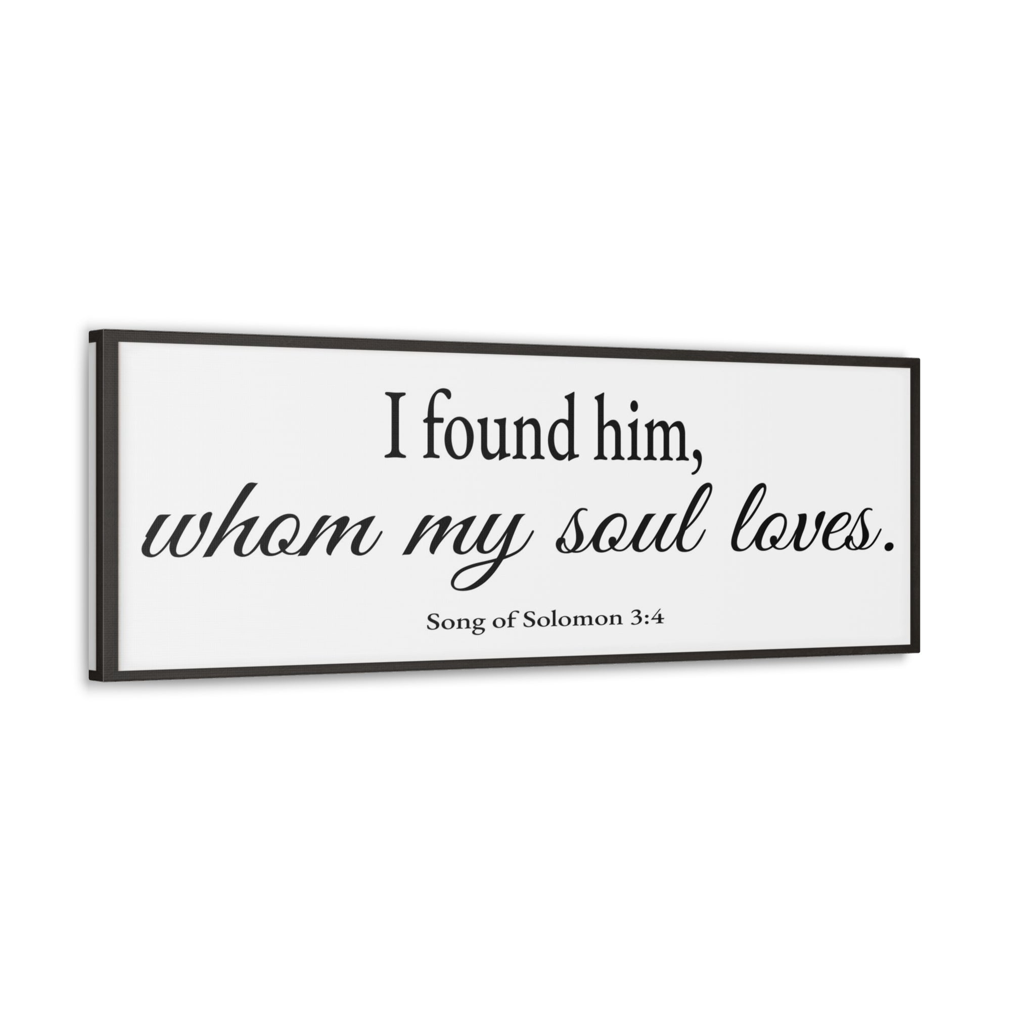 Scripture Walls Song of Solomon 3:4 White Bible Verse Canvas Christian Wall Art Ready to Hang Unframed-Express Your Love Gifts