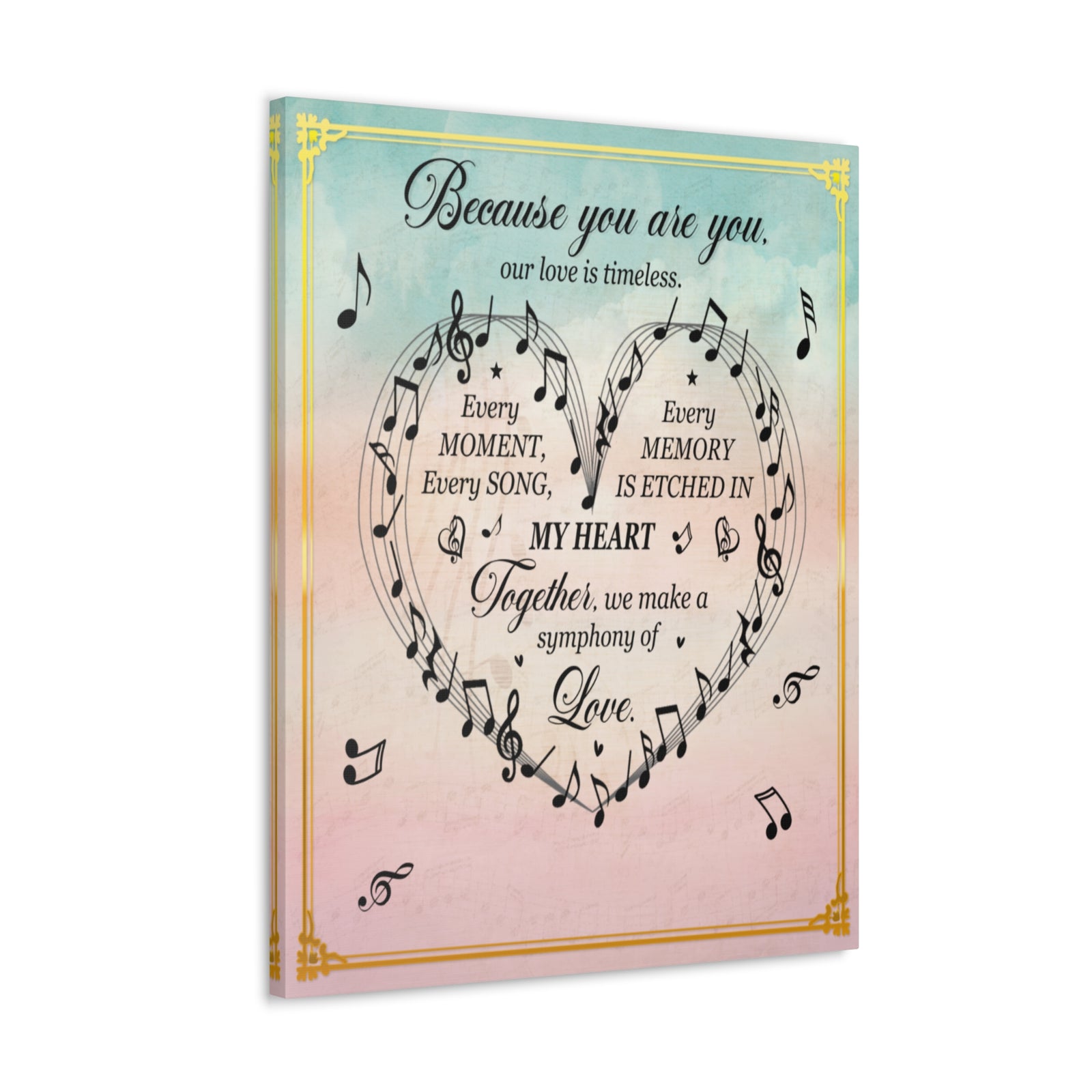 To My Wife Symphony of Love Canvas Wall Art - Romantic Gift for Her-Express Your Love Gifts