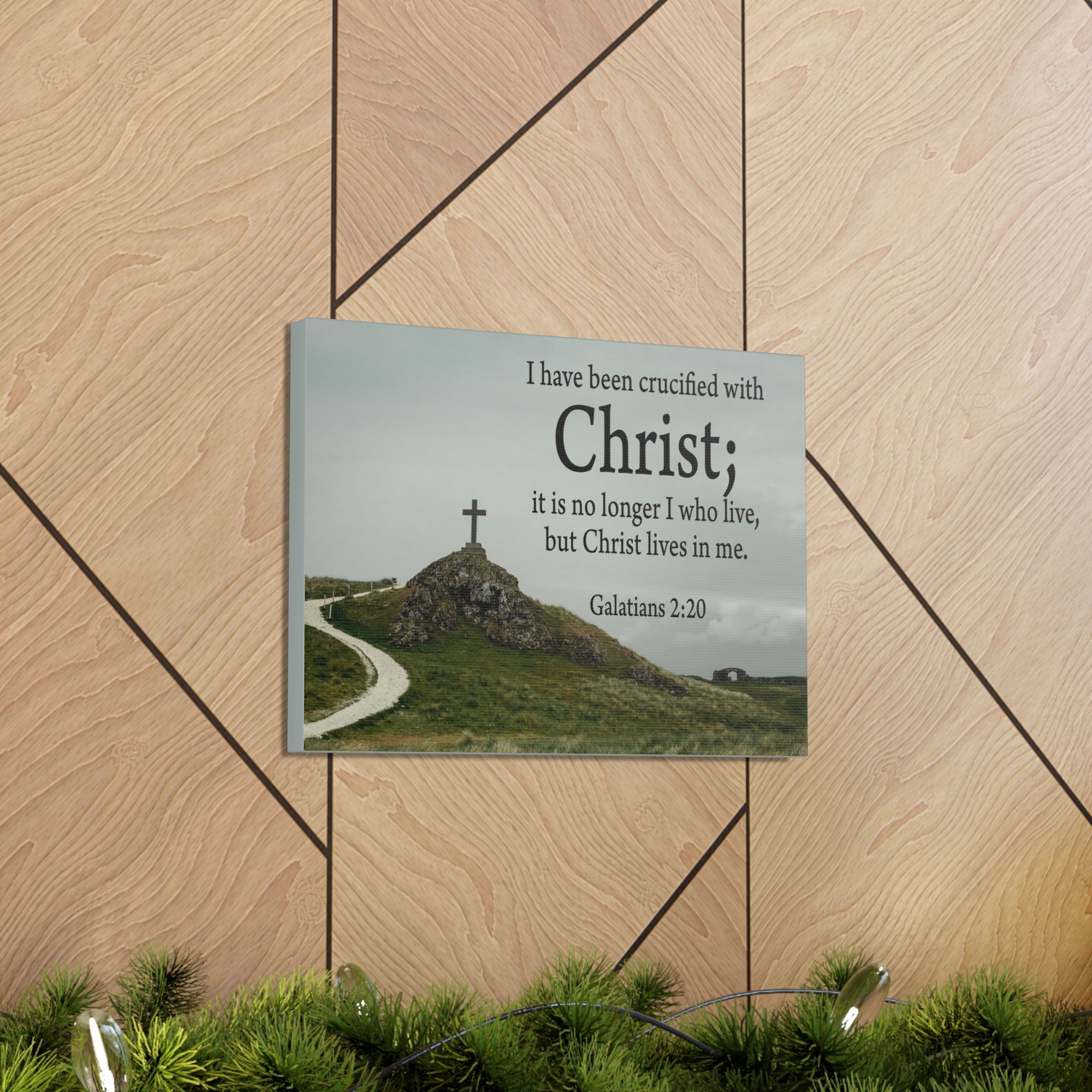 Scripture Walls Canvas No Longer I But Christ Galatians 2:20 Wall Art Christian Home Decor-Express Your Love Gifts