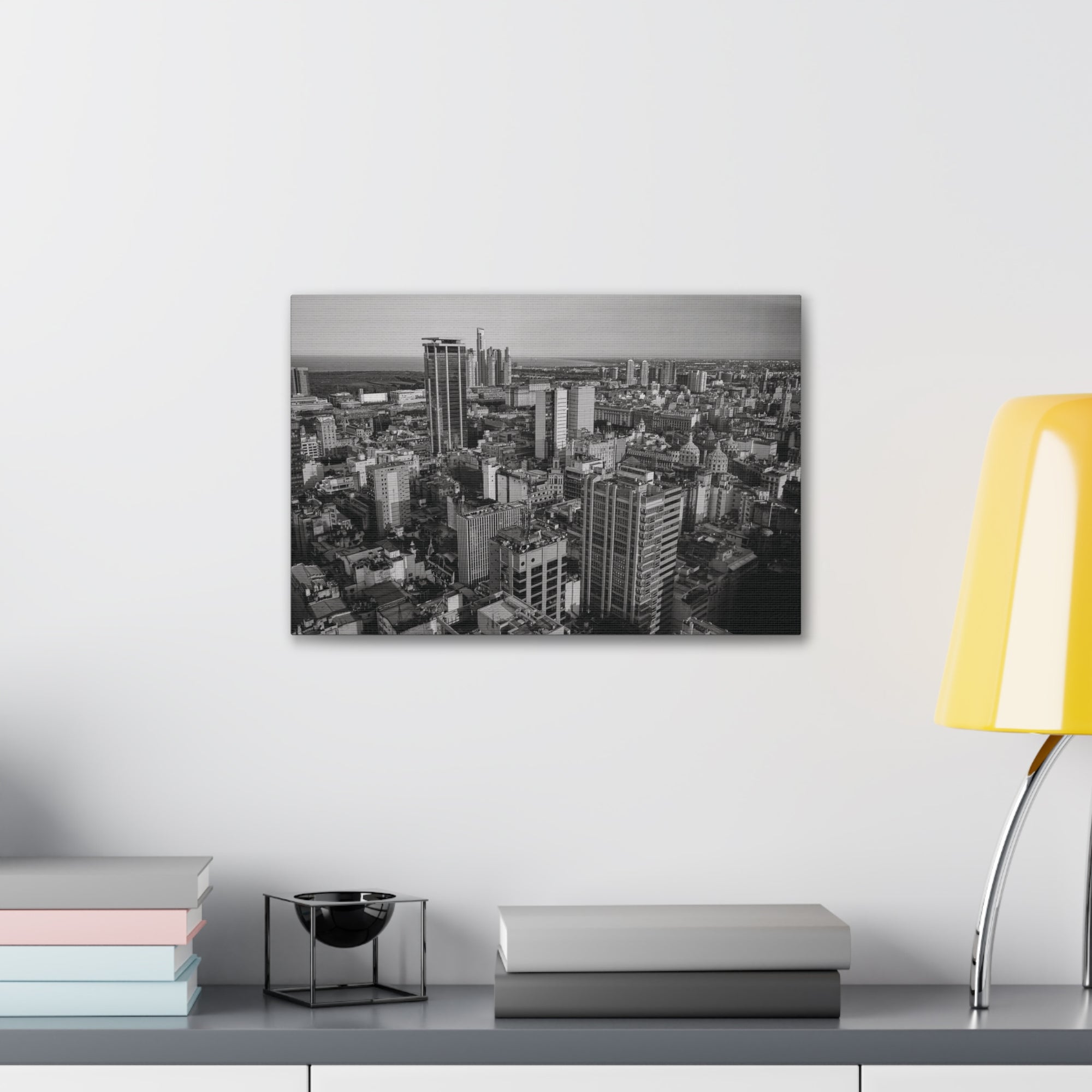 Buenos Aires Black And White Skyline Canvas Artwork High-Quality Breathtaking Stunning Cityscape for Home Decor Ready to Hang-Express Your Love Gifts