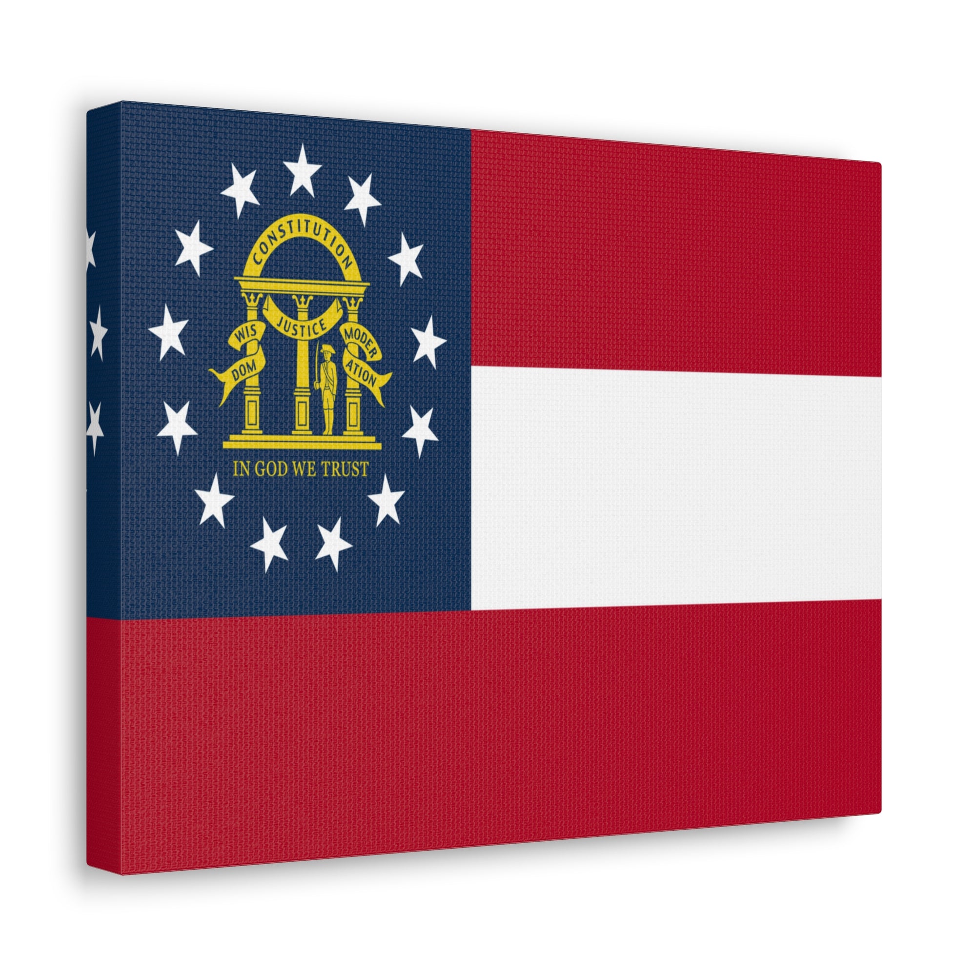 Georgia State Flag Canvas Vibrant Wall Art Unframed Home Decor-Express Your Love Gifts