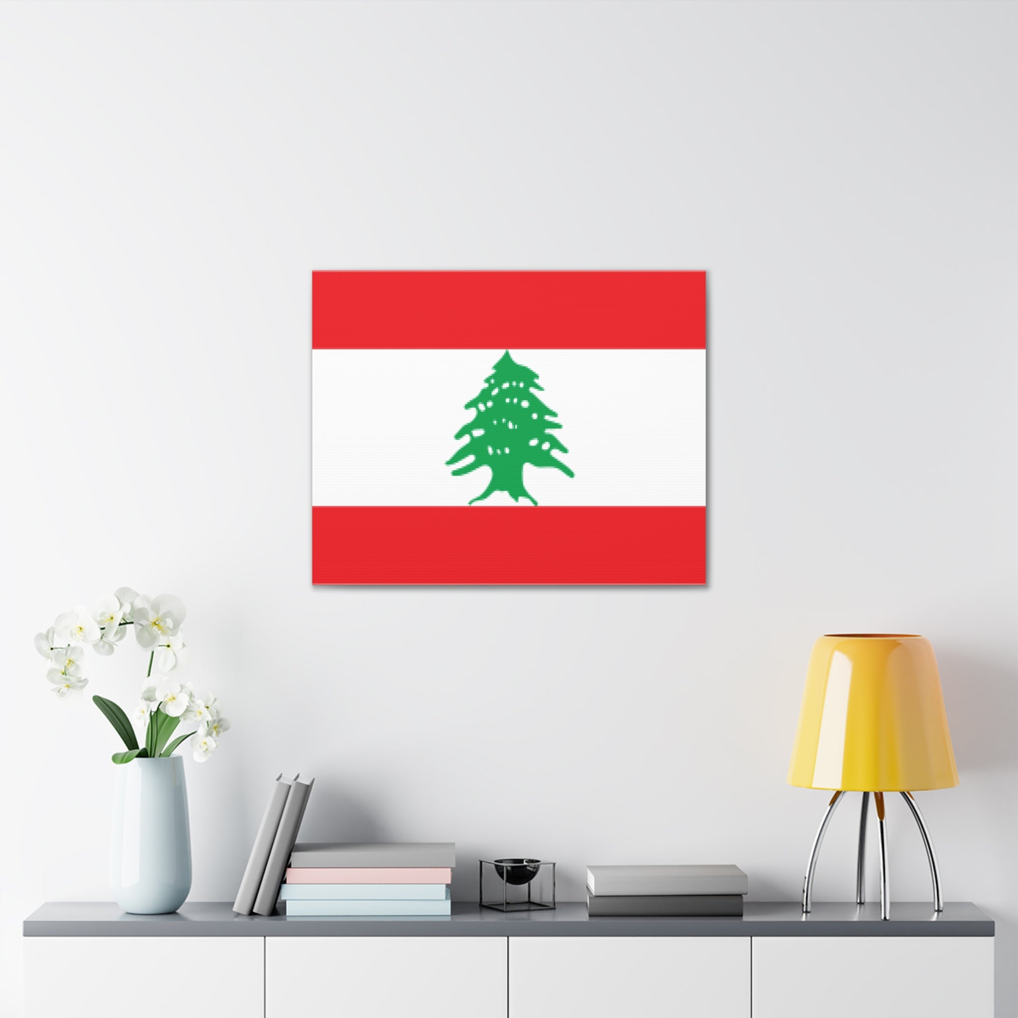 Lebanon Country Flag Canvas Vibrant Wall Art Unframed Home Decor-Express Your Love Gifts