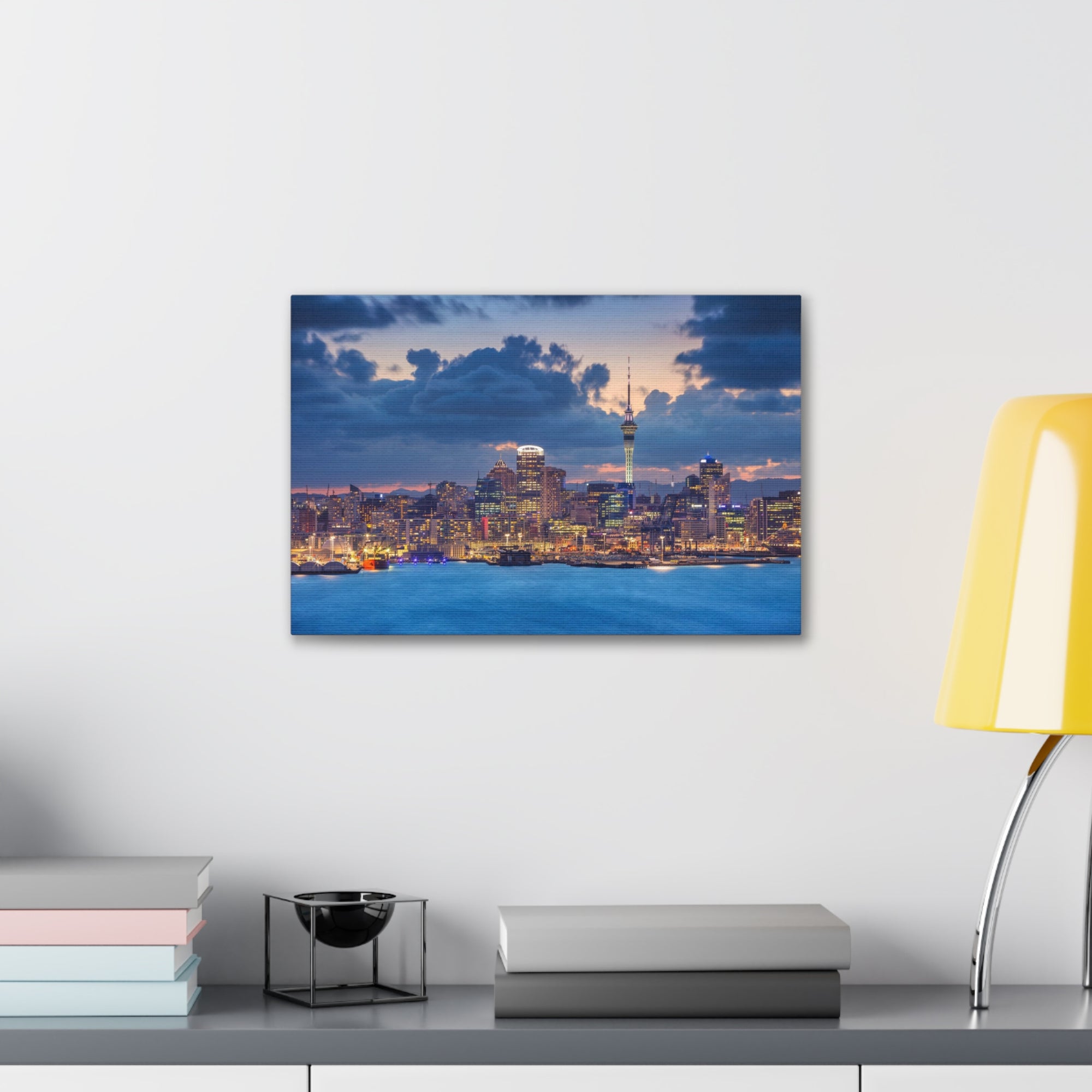 Auckland Night Skyline Canvas Artwork High-Quality Breathtaking Stunning Cityscape for Home Decor Ready to Hang-Express Your Love Gifts