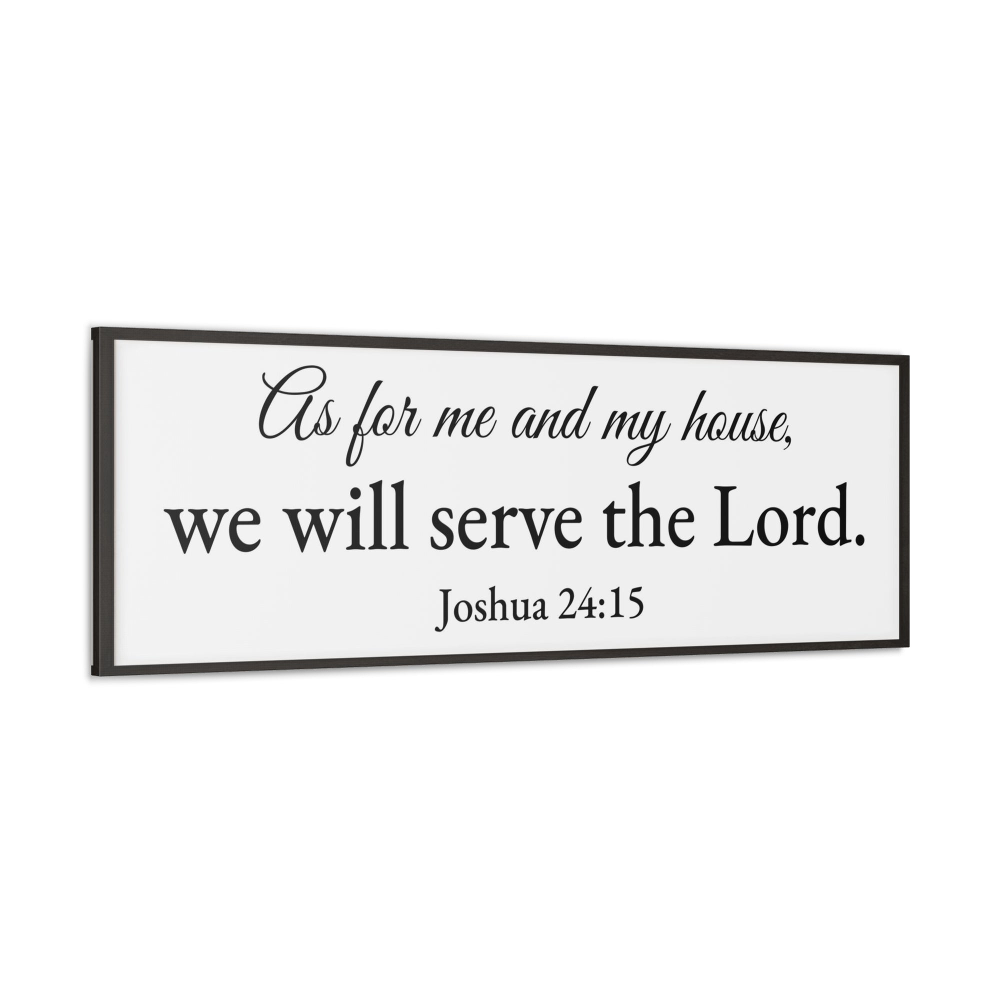 Scripture Walls Joshua 24:15 White Bible Verse Canvas Christian Wall Art Ready to Hang Unframed-Express Your Love Gifts