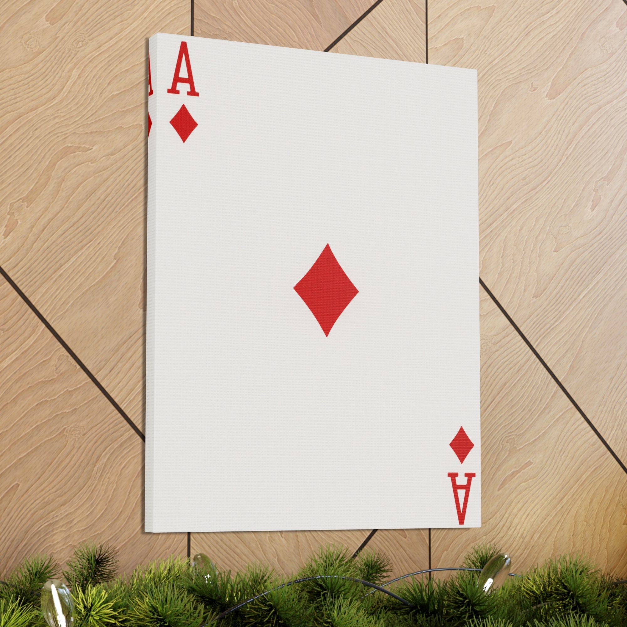 Ace Of Diamonds Playing Card Canvas Wall Art for Home Decor Ready-to-Hang-Express Your Love Gifts