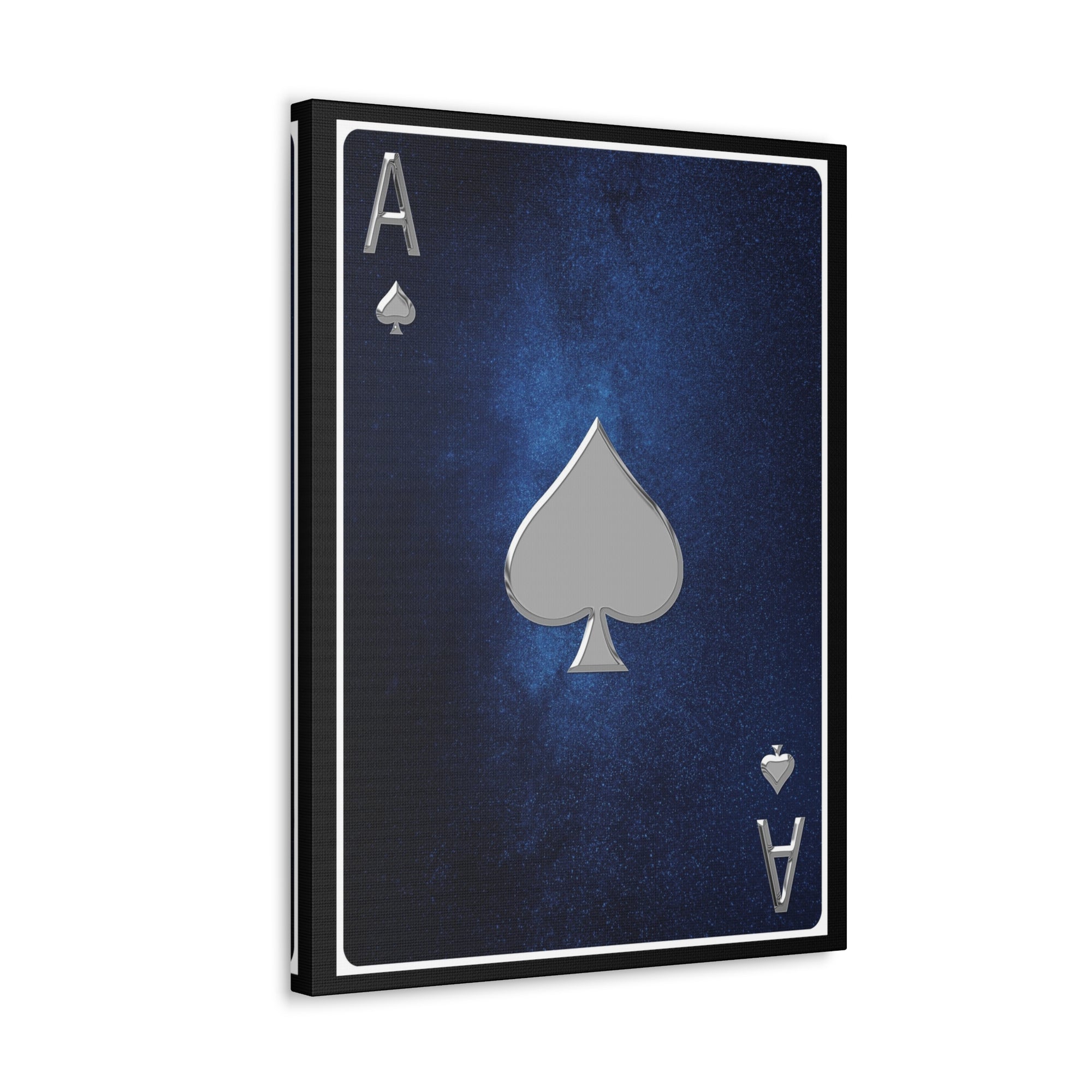 Ace Of Spades Space Background Playing Card Canvas Wall Art for Home Decor Ready-to-Hang-Express Your Love Gifts