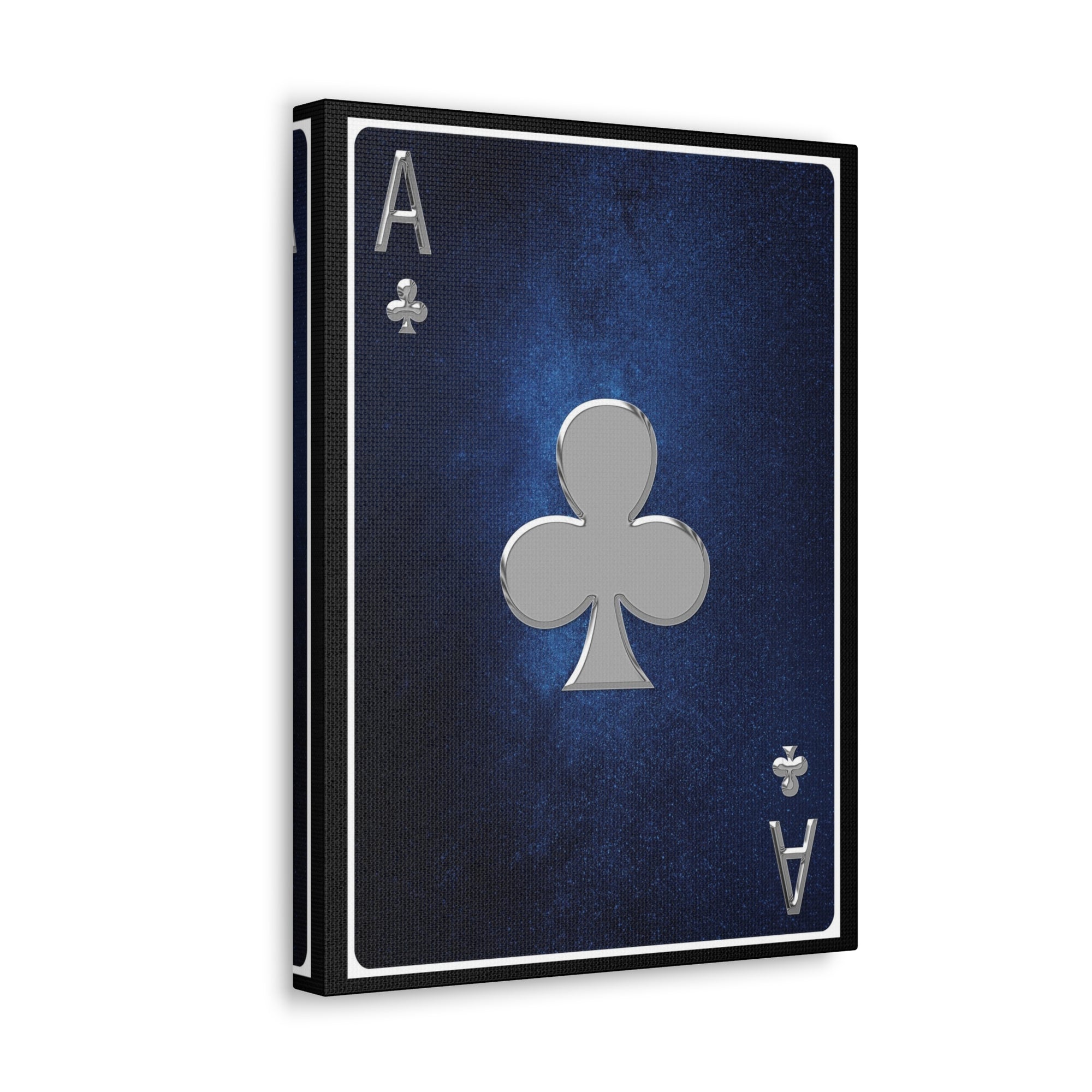 Ace Of Clubs Space Background Playing Card Canvas Wall Art for Home Decor Ready-to-Hang-Express Your Love Gifts