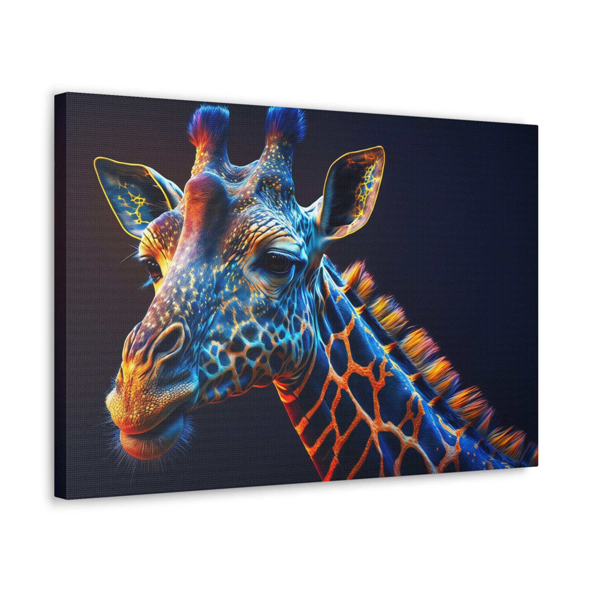 Giraffe Abstract Close Up Art Painting Animal Canvas Wall Art for Home Decor Ready-to-Hang-Express Your Love Gifts