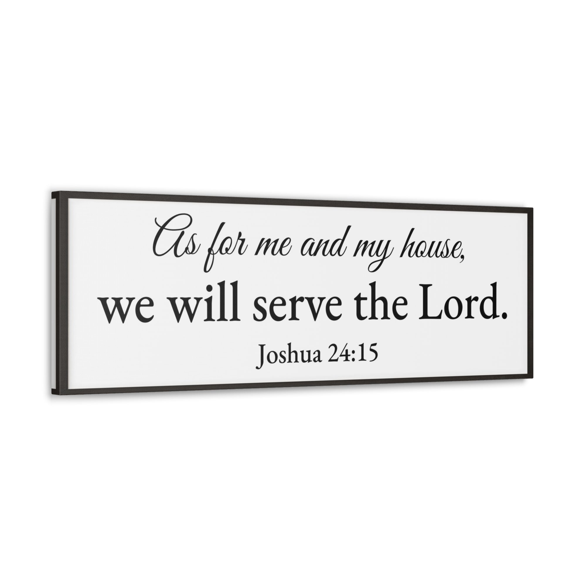 Scripture Walls Joshua 24:15 White Bible Verse Canvas Christian Wall Art Ready to Hang Unframed-Express Your Love Gifts