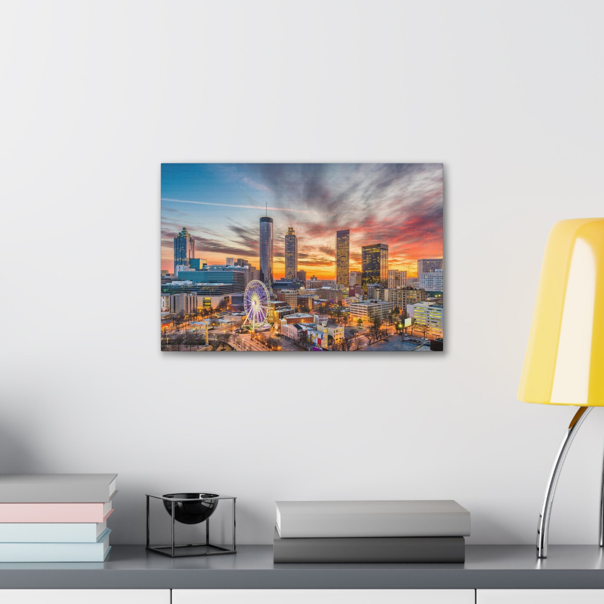 Atlanta Daytime Skyline Canvas Artwork High-Quality Breathtaking Stunning Cityscape for Home Decor Ready to Hang-Express Your Love Gifts