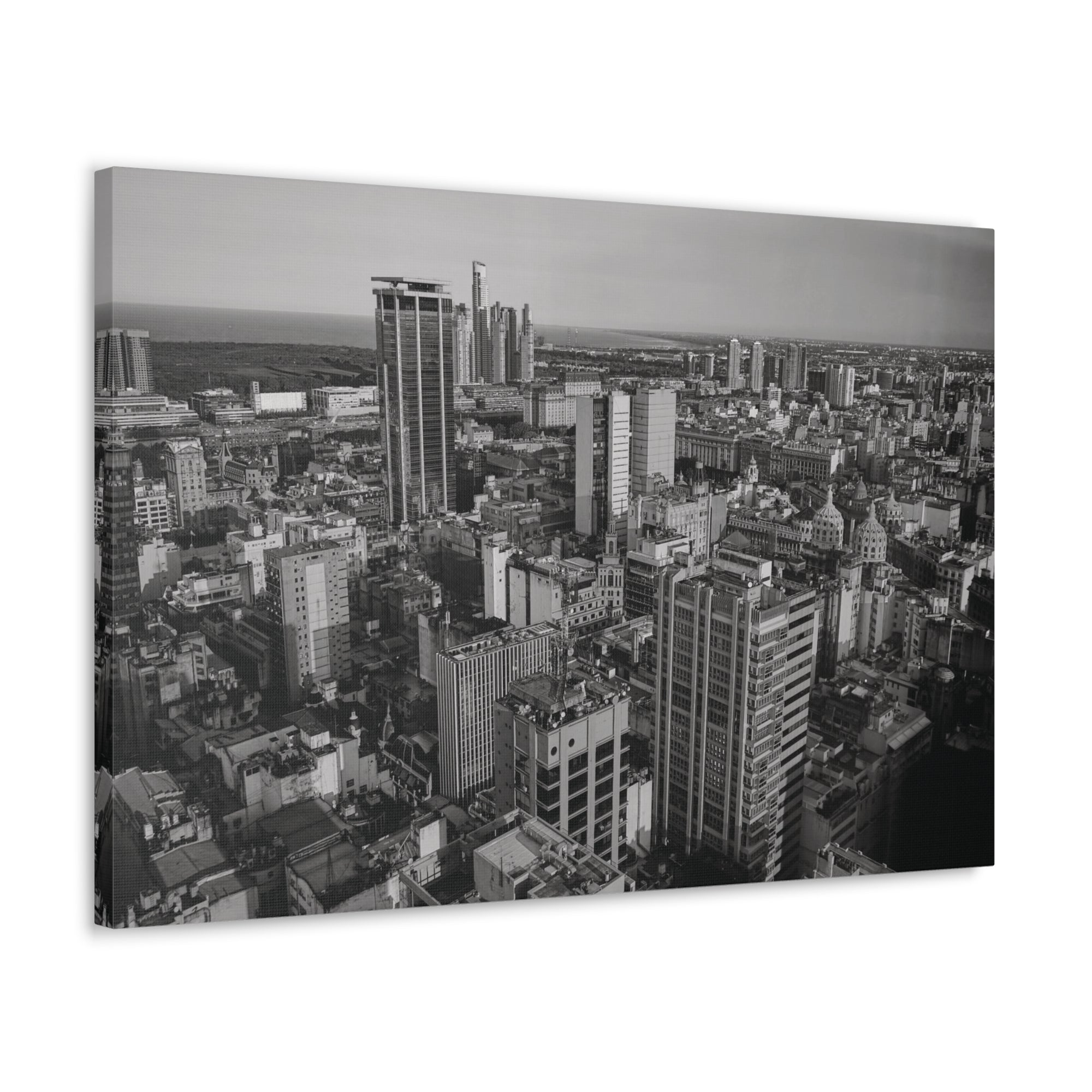 Buenos Aires Black And White Skyline Canvas Artwork High-Quality Breathtaking Stunning Cityscape for Home Decor Ready to Hang-Express Your Love Gifts