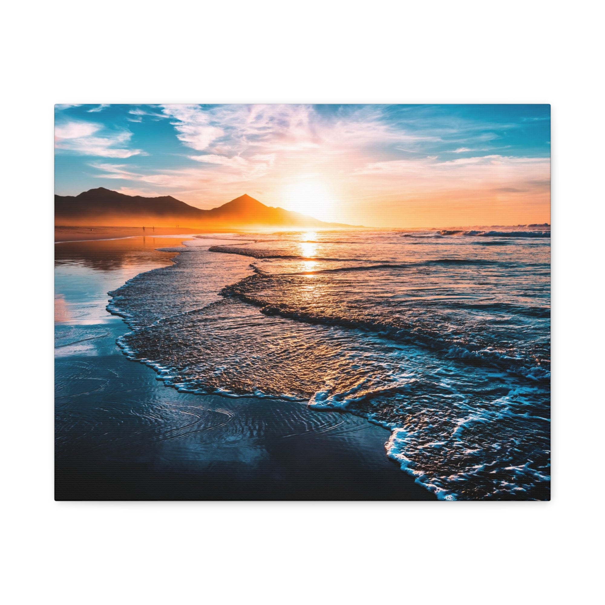 Beach Sunset Endless Horizon Ocean Canvas Wall Art for Home Decor Ready-to-Hang-Express Your Love Gifts