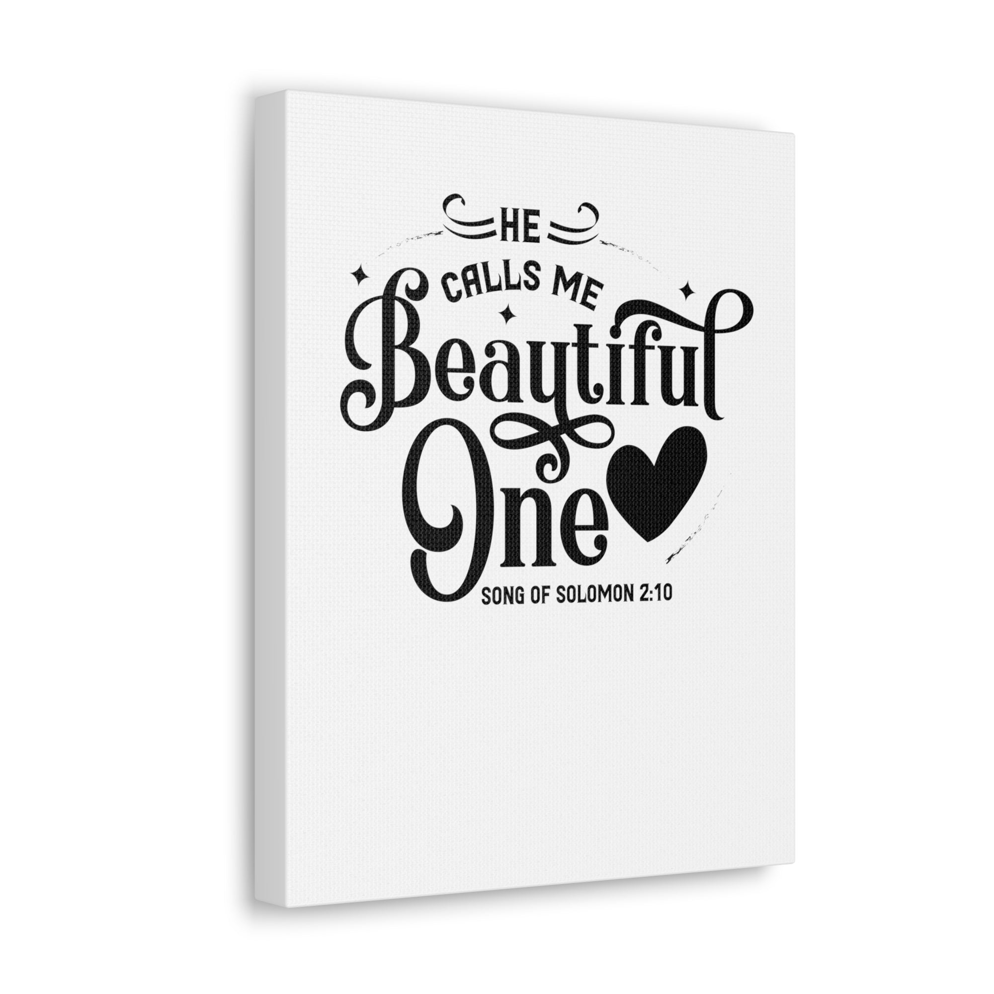 Scripture Walls Song of Solomon 2:10 Beautiful One Bible Verse Canvas Christian Wall Art Ready to Hang Unframed-Express Your Love Gifts