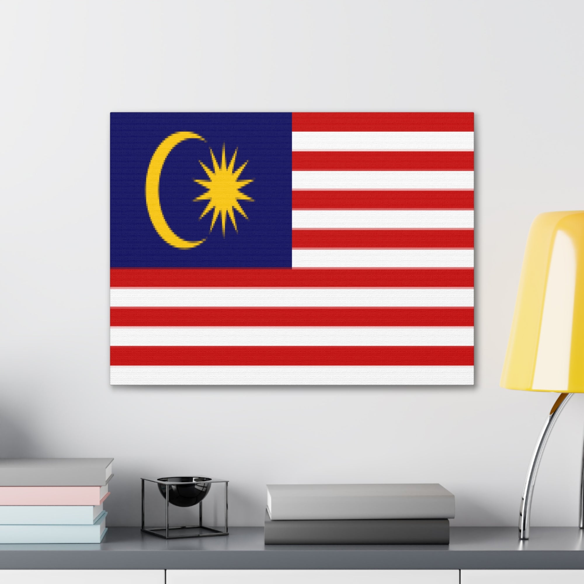 Malaysia Country Flag Canvas Vibrant Wall Art Unframed Home Decor-Express Your Love Gifts