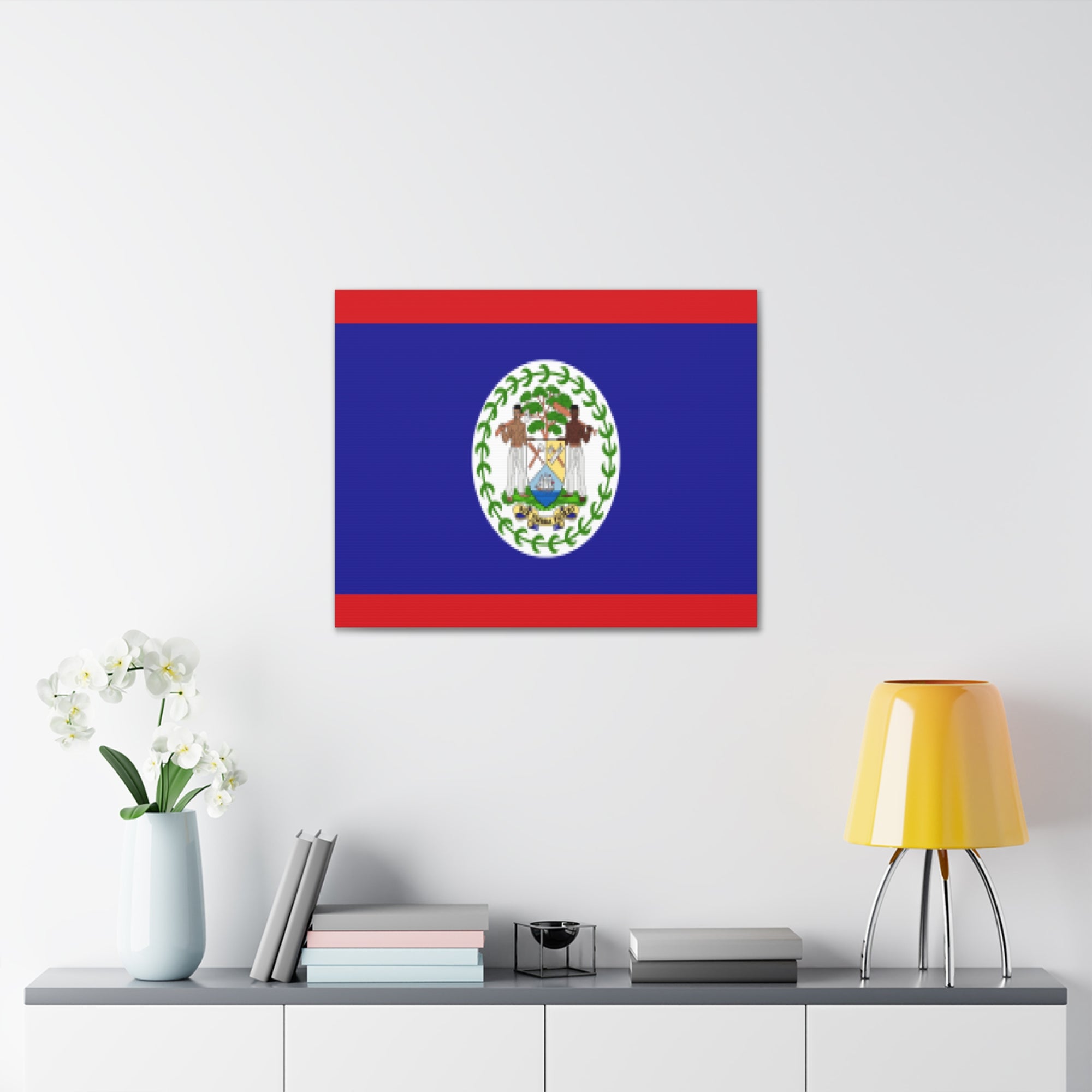 Belize Country Flag Canvas Vibrant Wall Art Unframed Home Decor-Express Your Love Gifts