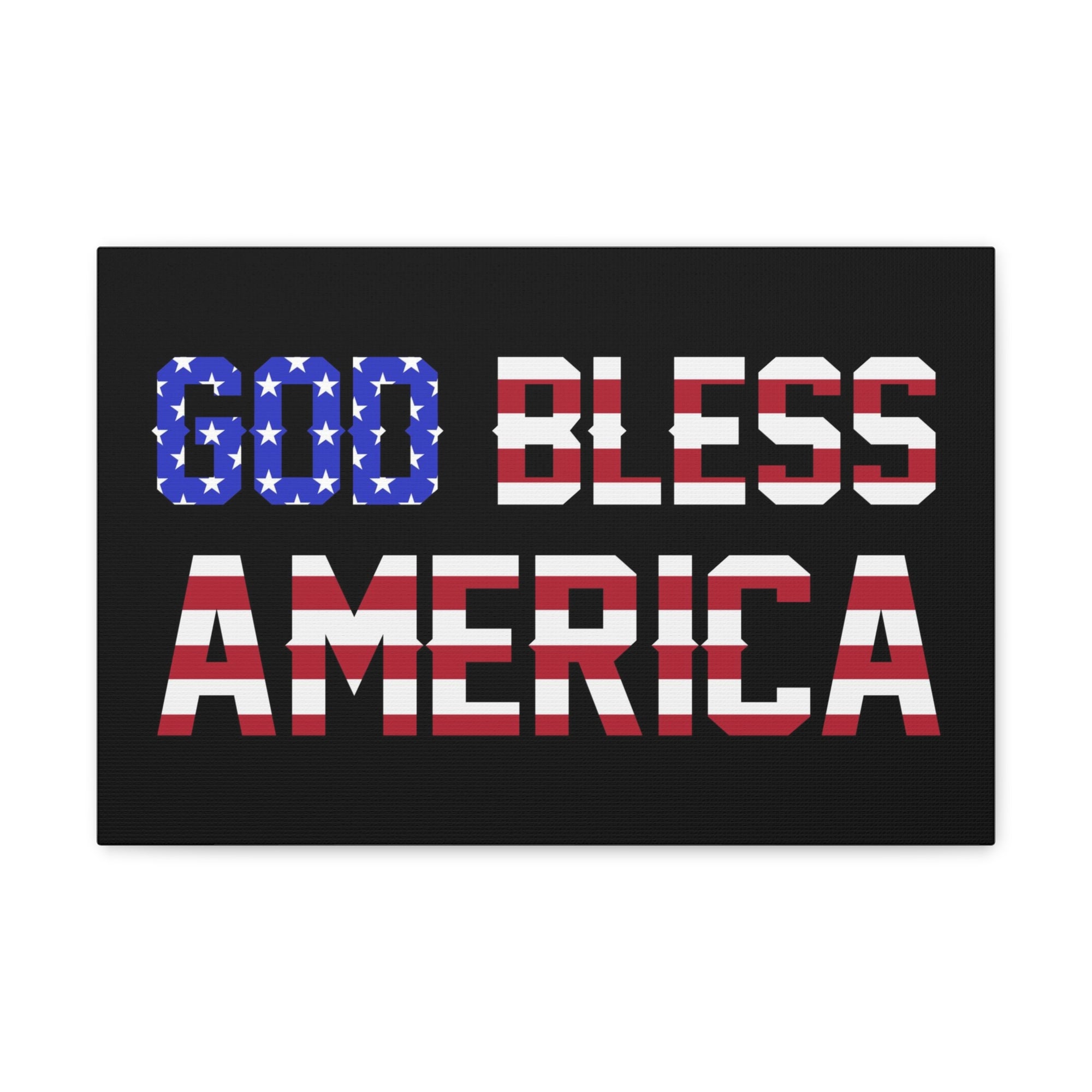God Bless America American Flag Canvas Wall Art for Home Decor Ready-to-Hang-Express Your Love Gifts