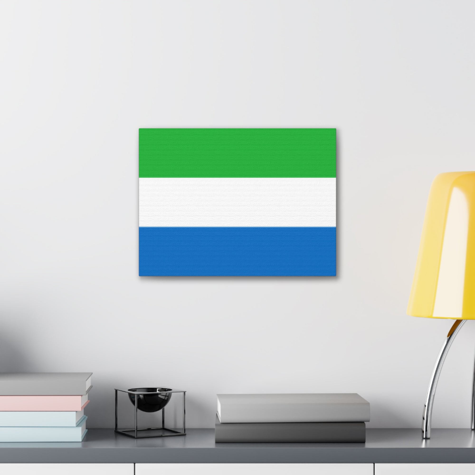 Sierra Leone Country Flag Canvas Vibrant Wall Art Unframed Home Decor-Express Your Love Gifts