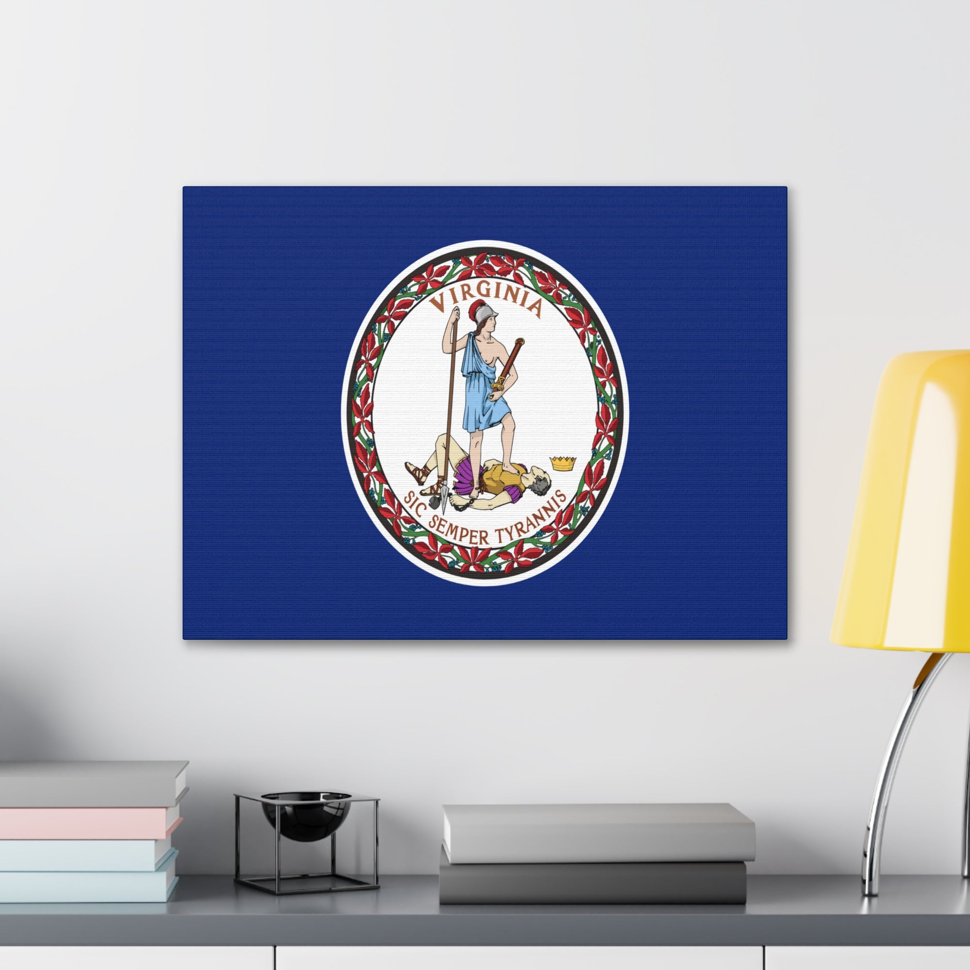 Virginia Stage Flag Canvas Vibrant Wall Art Unframed Home Decor-Express Your Love Gifts