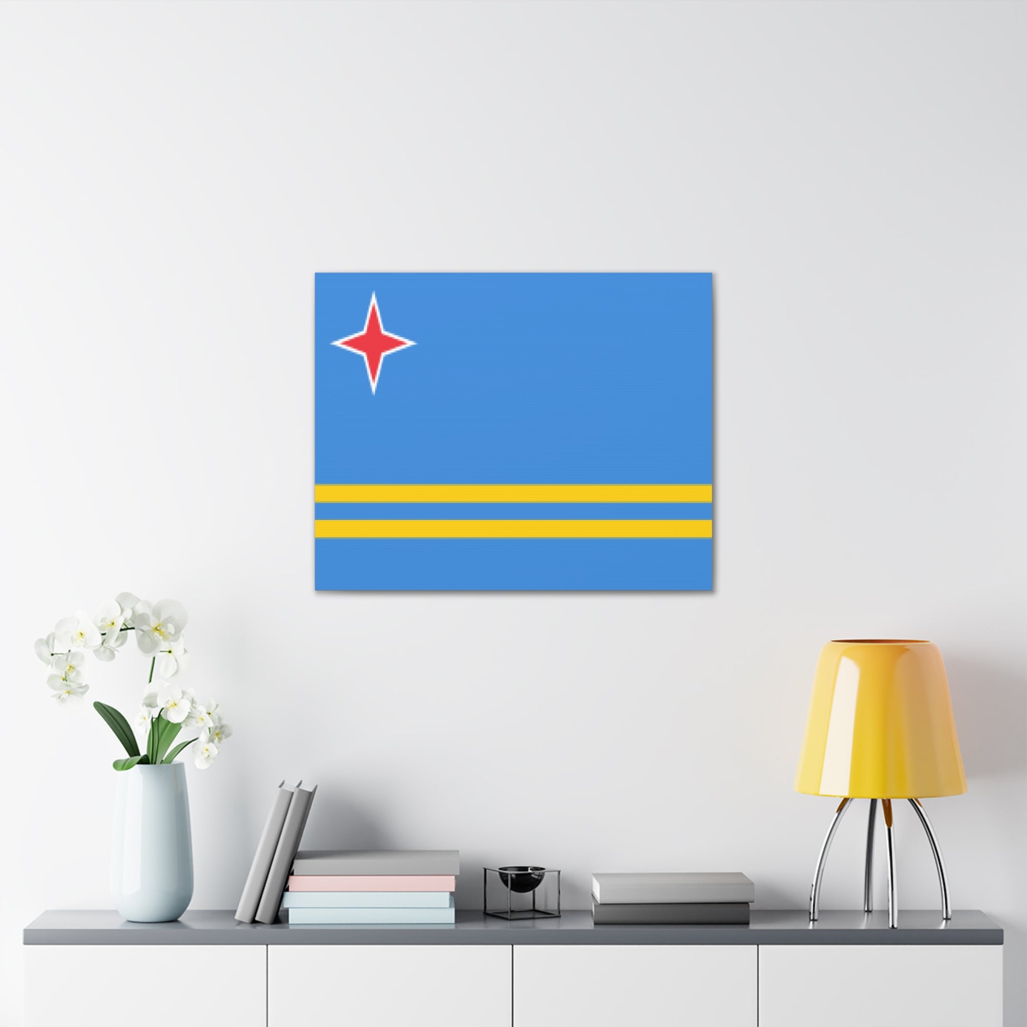 Aruba Country Flag Canvas Vibrant Wall Art Unframed Home Decor-Express Your Love Gifts