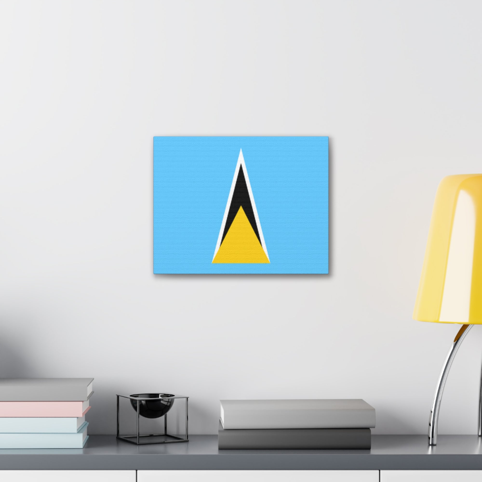 Saint Lucia Country Flag Canvas Vibrant Wall Art Unframed Home Decor-Express Your Love Gifts