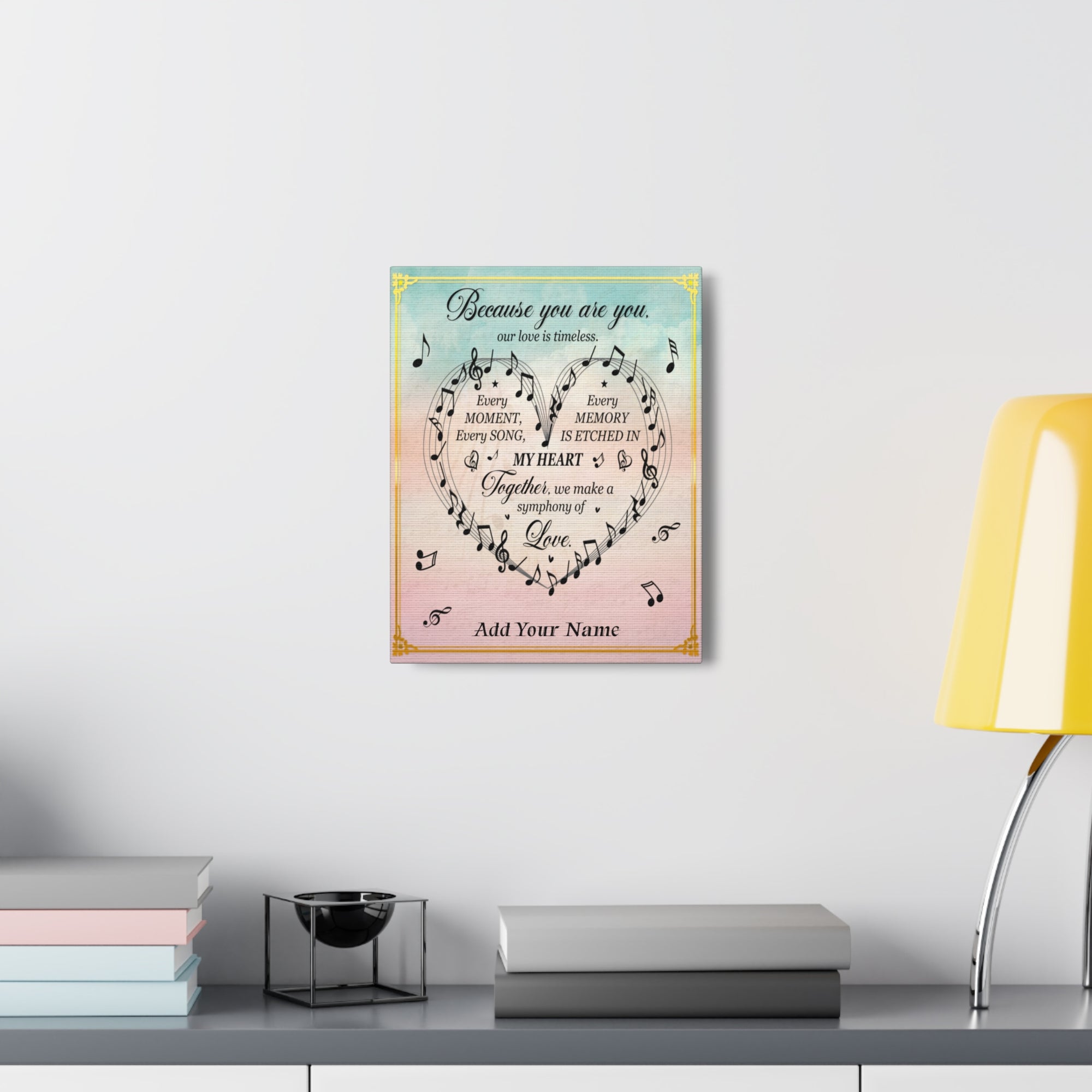 Personalized To My Wife Symphony of Love Canvas Wall Art - Romantic Gift for Her-Express Your Love Gifts