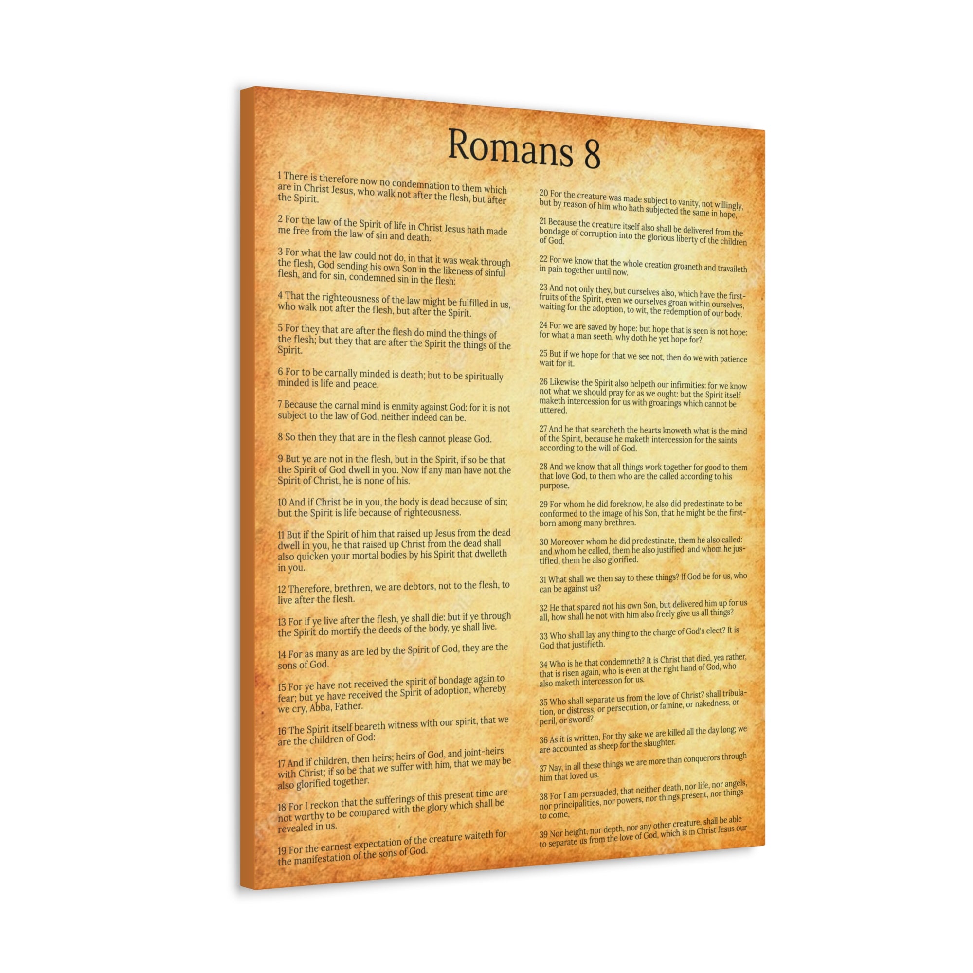 Scripture Walls Glorification Romans 8 Chapter Gold Christian Wall Art Print Ready to Hang Unframed-Express Your Love Gifts