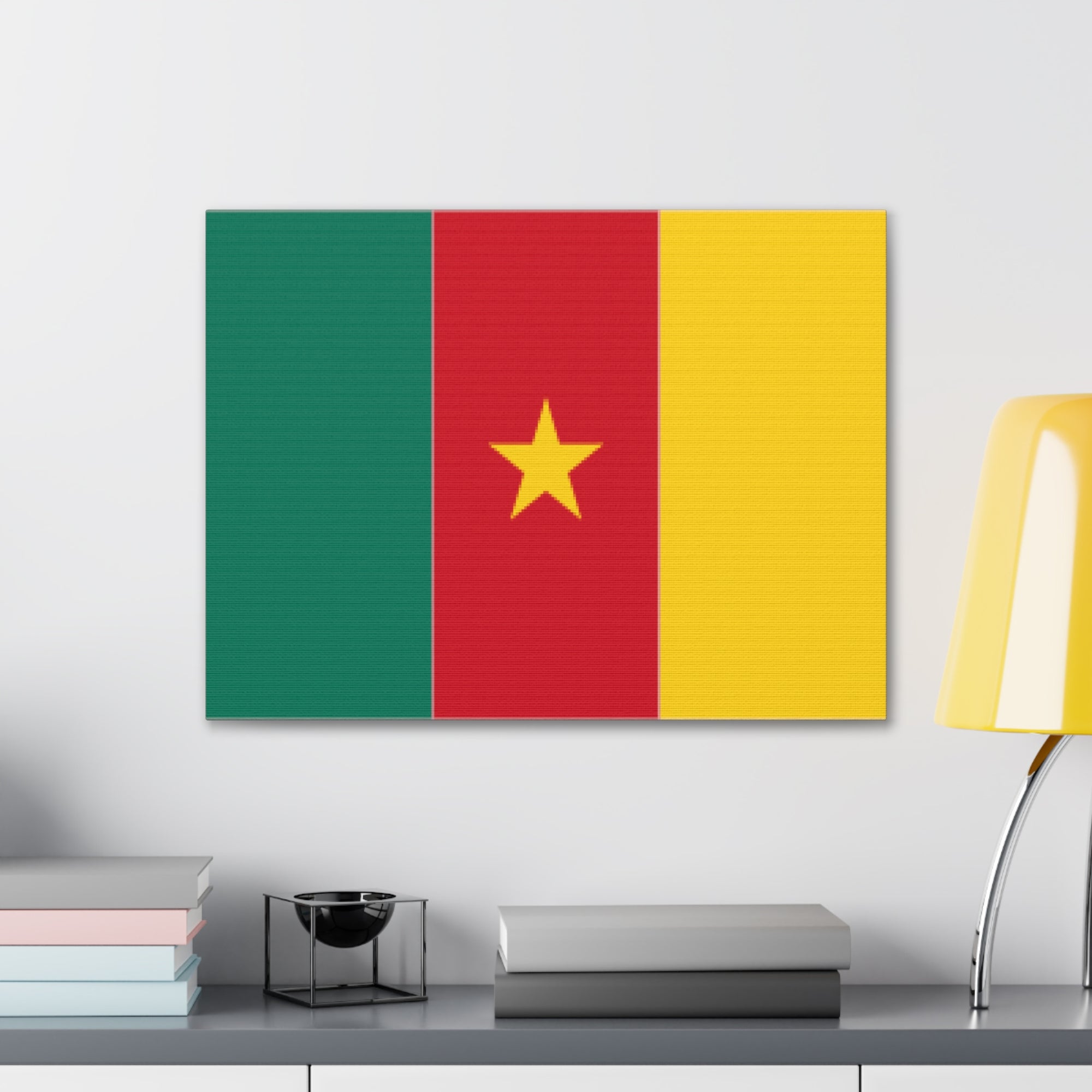 Cameroon Country Flag Canvas Vibrant Wall Art Unframed Home Decor-Express Your Love Gifts