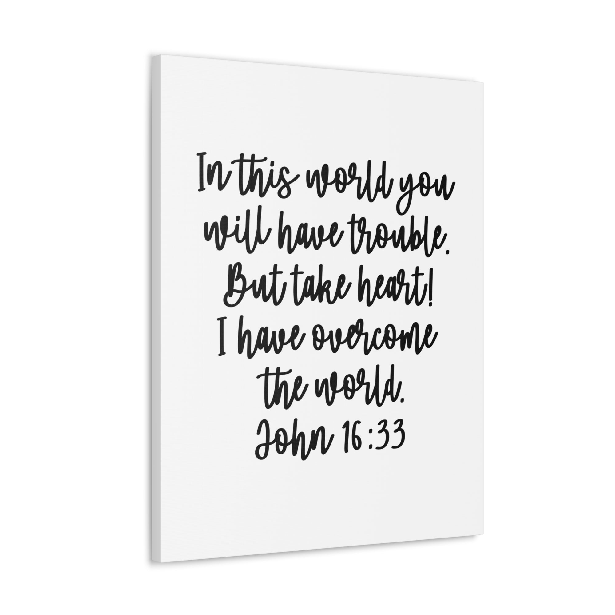 Scripture Walls John 16:13 But Take Heart Bible Verse Canvas Christian Wall Art Ready to Hang Unframed-Express Your Love Gifts