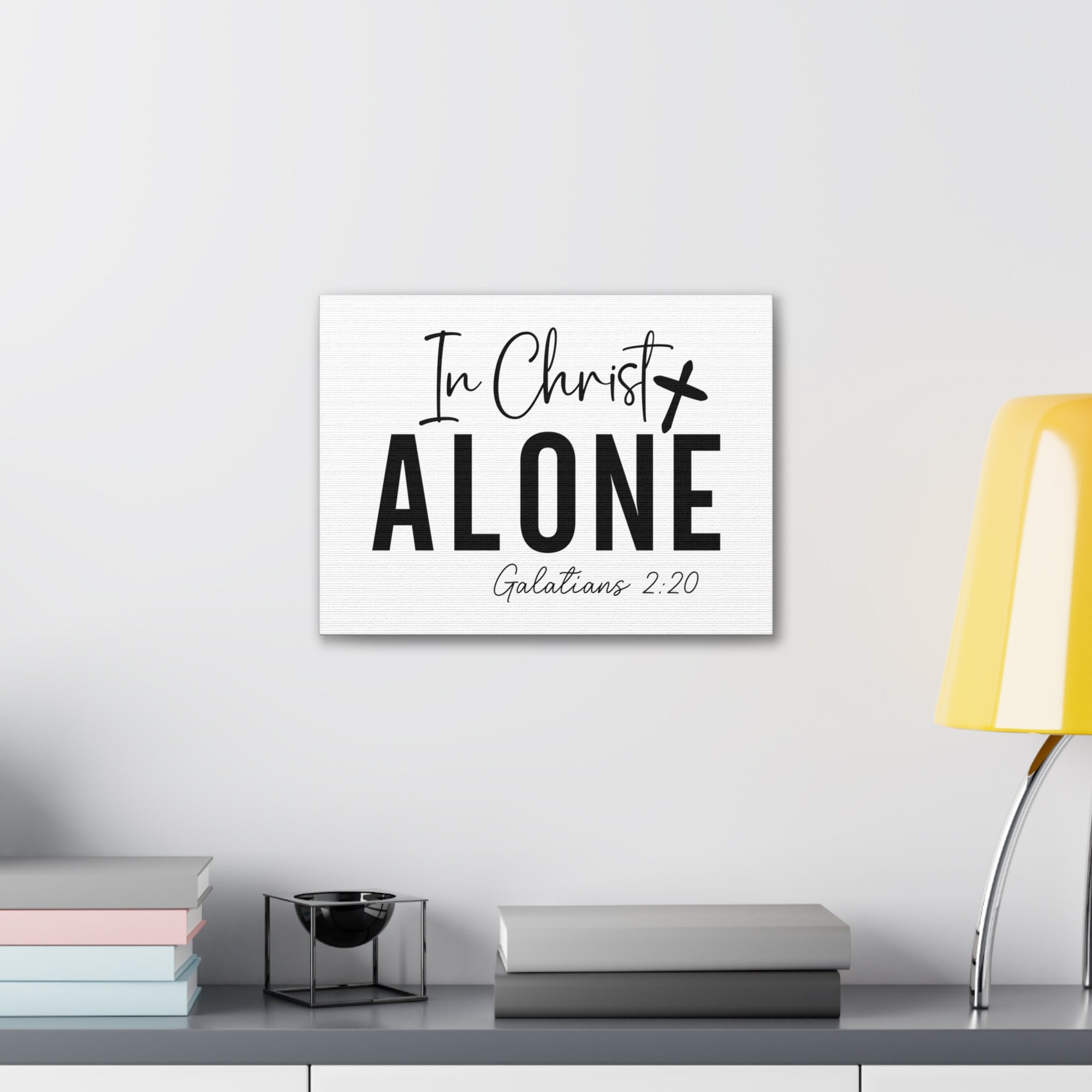 Scripture Walls Galatians 2:20 In Christ Alone Bible Verse Canvas Christian Wall Art Ready to Hang Unframed-Express Your Love Gifts
