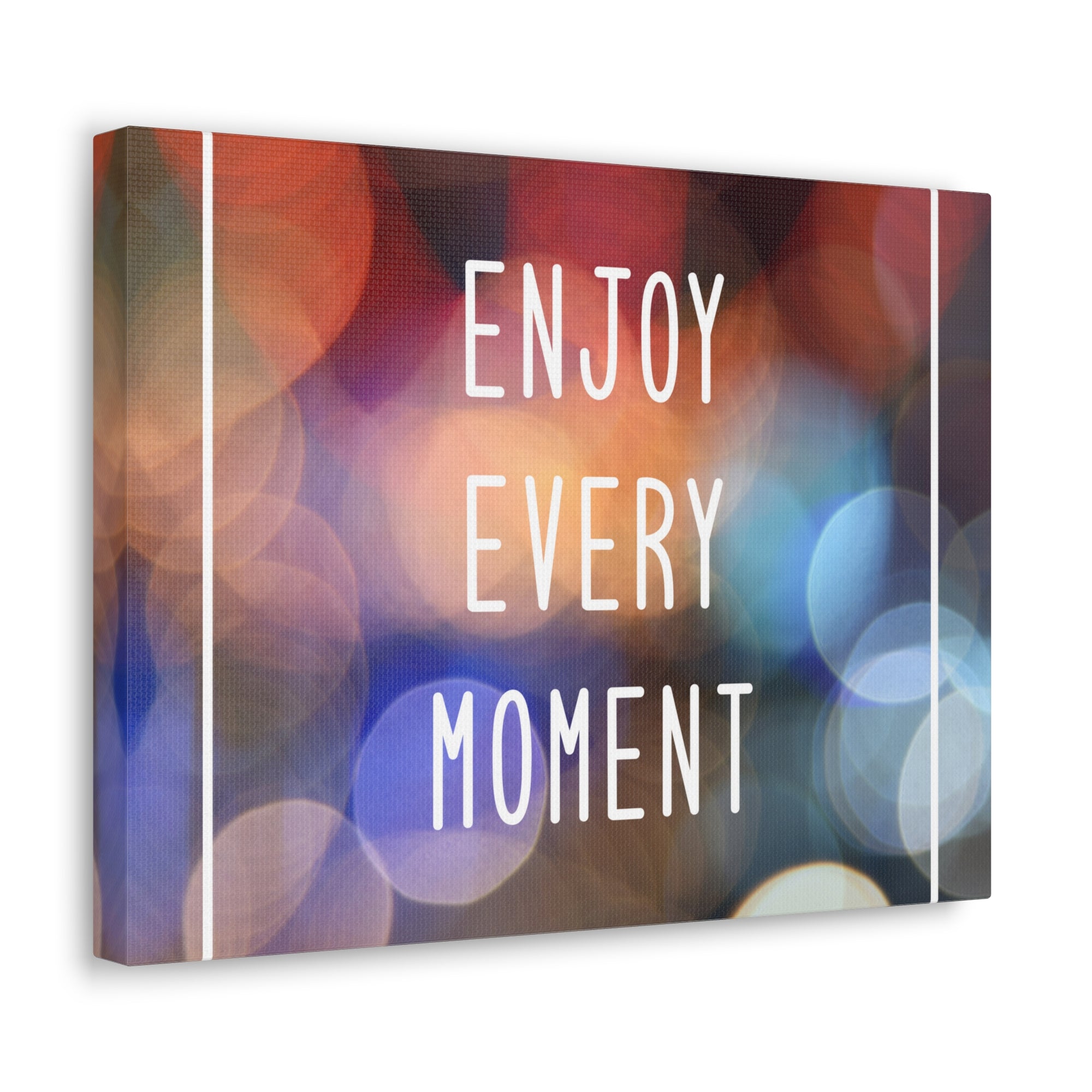 Inspirational Quote Canvas Enjoy Every Moment Motivational Print Ready to Hang Artwork-Express Your Love Gifts