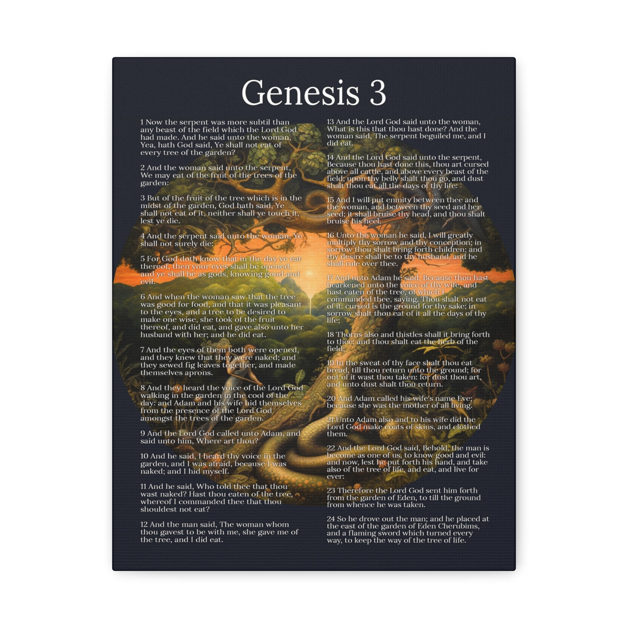 Scripture Walls Fall of Man Genesis 3 Chapter Christian Wall Art Print -  Express Your Love Gifts