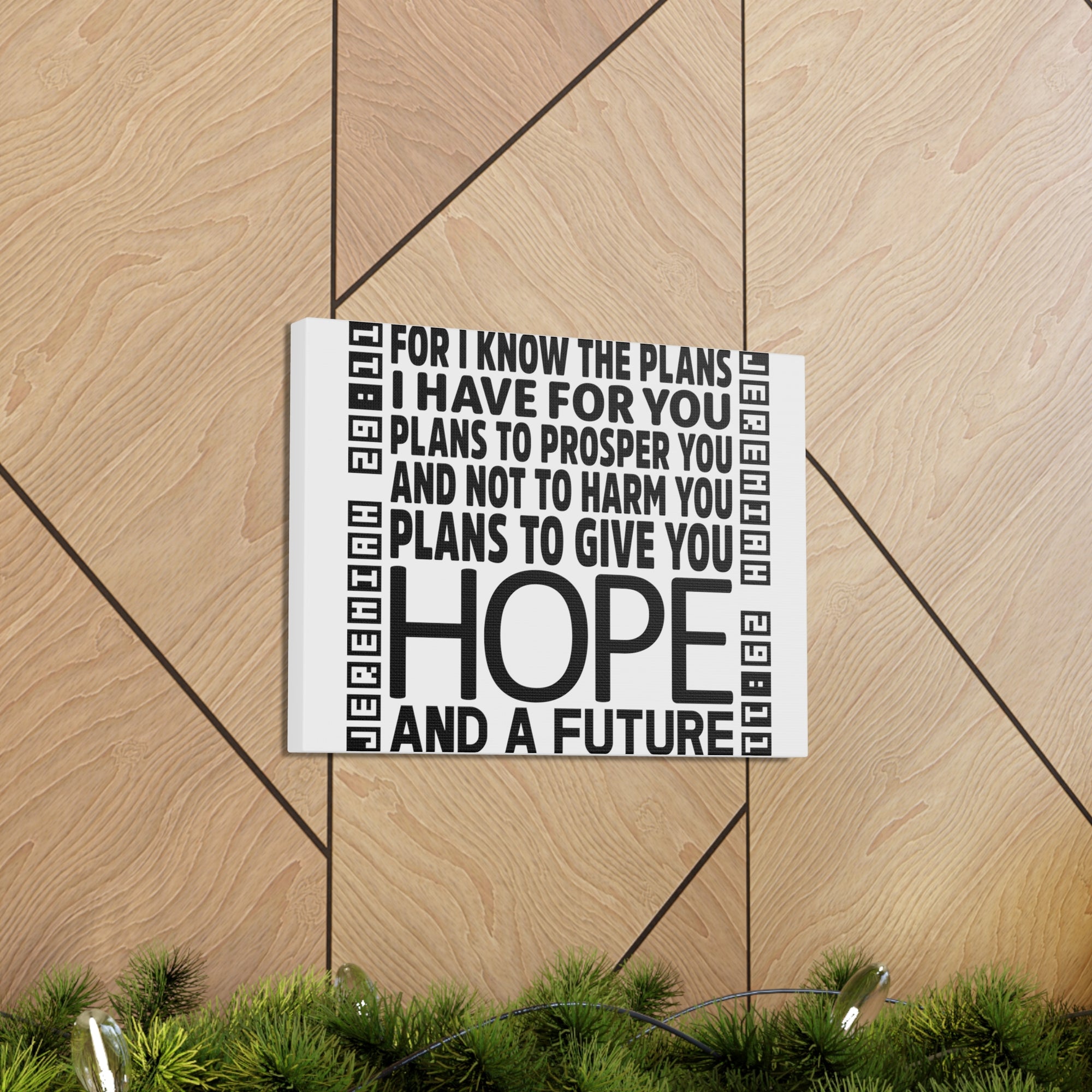 Scripture Walls Jeremiah 29:11 Hope and Future Bible Verse Canvas Christian Wall Art Ready to Hang Unframed-Express Your Love Gifts