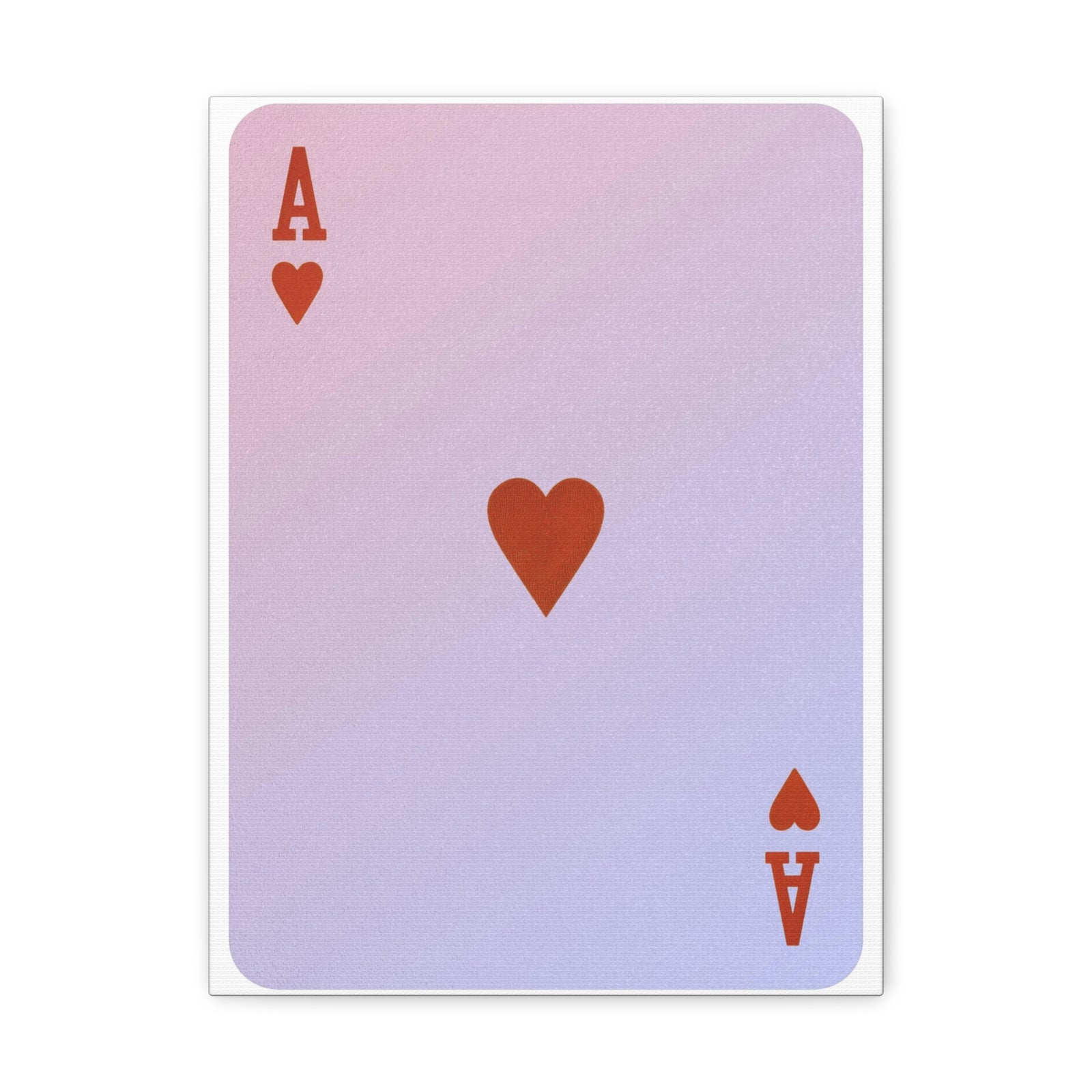 Ace Of Hearts Playing Card Canvas Wall Art for Home Decor Ready-to-Hang-Express Your Love Gifts