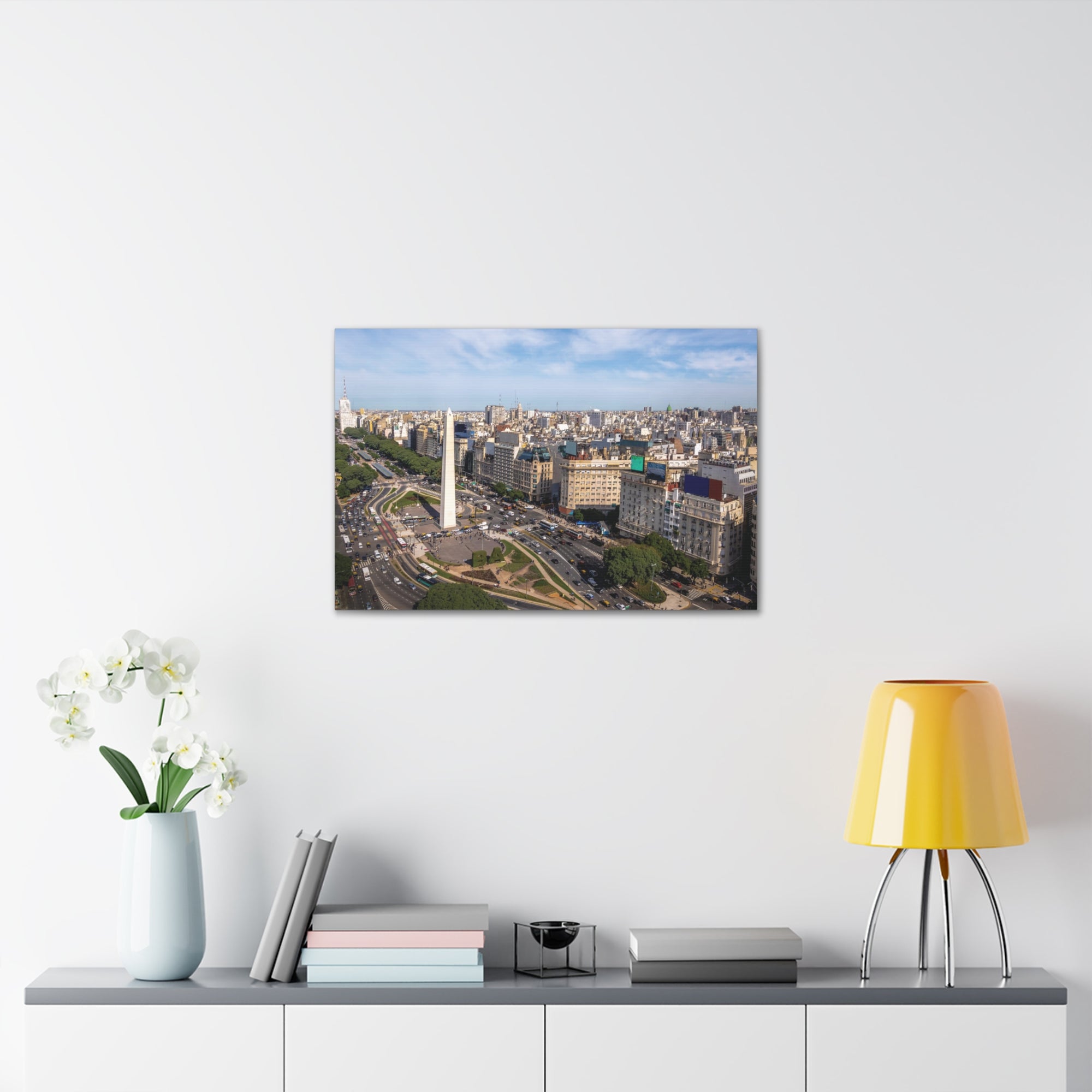 Buenos Aires Daytime Skyline Canvas Artwork High-Quality Breathtaking Stunning Cityscape for Home Decor Ready to Hang-Express Your Love Gifts