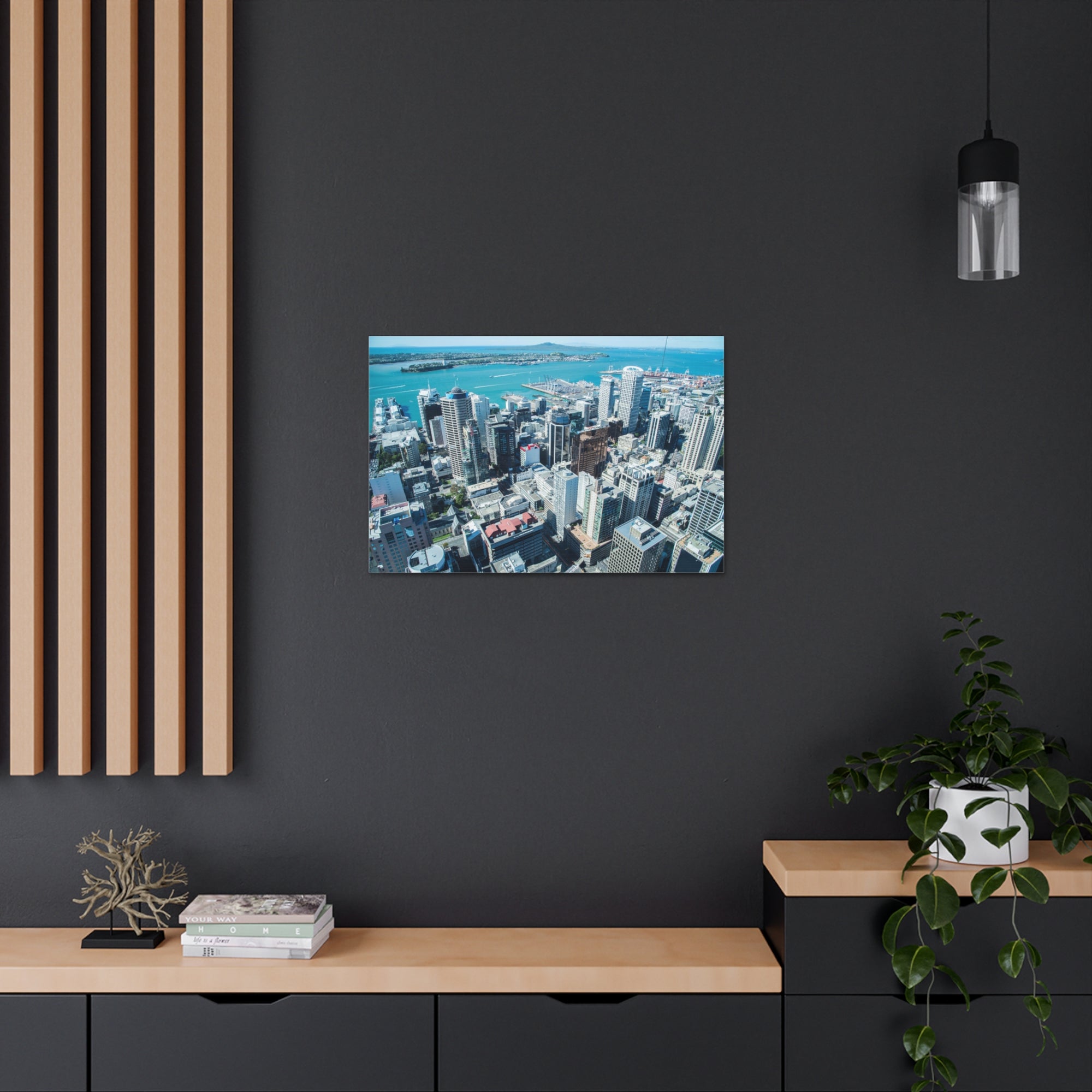 Auckland Daytime Skyline Canvas Artwork High-Quality Breathtaking Stunning Cityscape for Home Decor Ready to Hang-Express Your Love Gifts