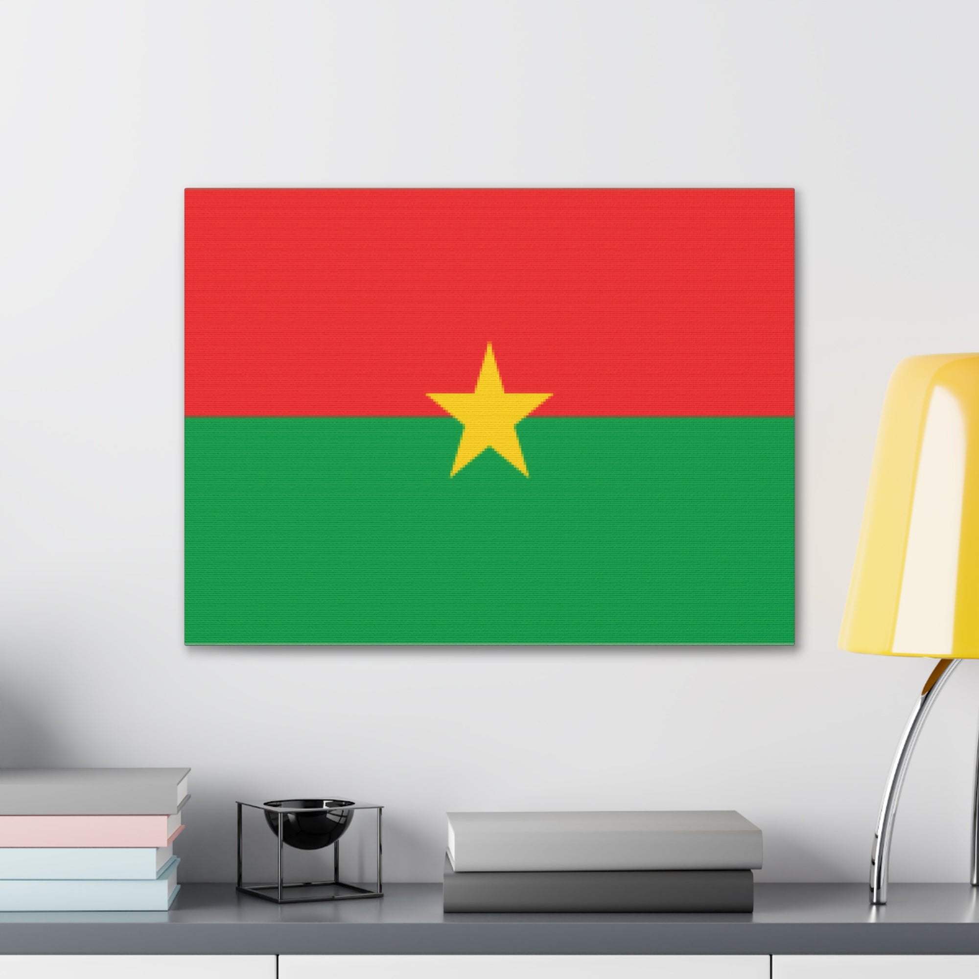 Burkina Faso Country Flag Canvas Vibrant Wall Art Unframed Home Decor-Express Your Love Gifts