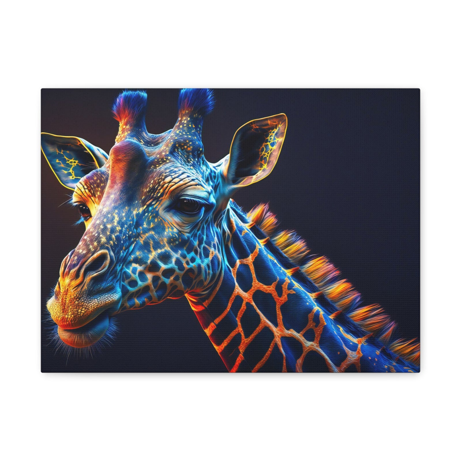 Giraffe Abstract Close Up Art Painting Animal Canvas Wall Art for Home Decor Ready-to-Hang-Express Your Love Gifts