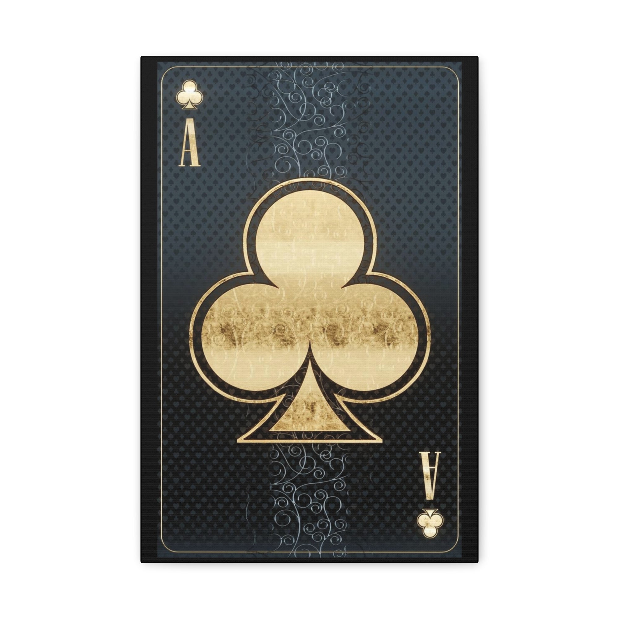 3D Casino Ace of Clubs Playing Card Canvas Wall Art for Home Decor Ready-to-Hang-Express Your Love Gifts