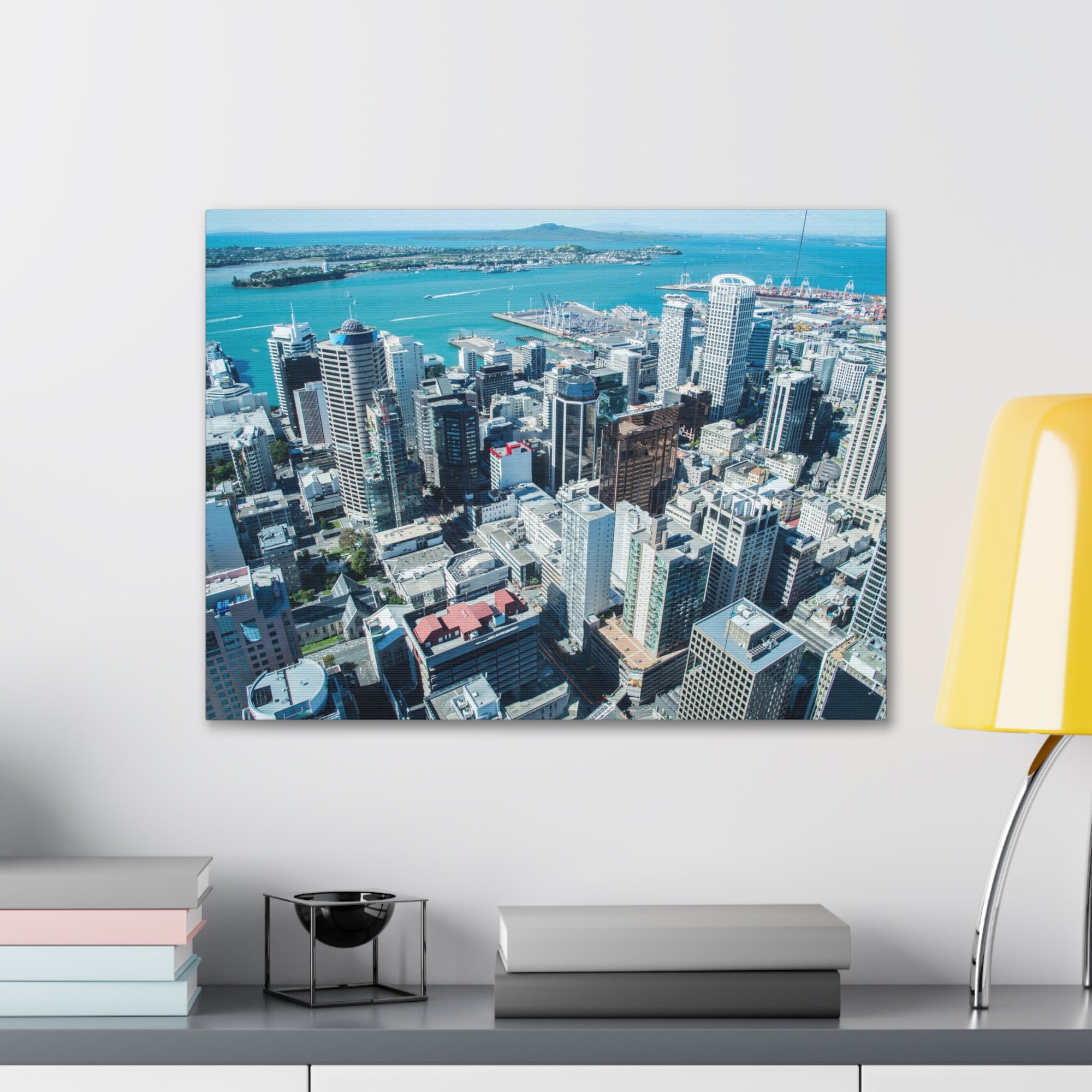 Auckland Daytime Skyline Canvas Artwork High-Quality Breathtaking Stunning Cityscape for Home Decor Ready to Hang-Express Your Love Gifts