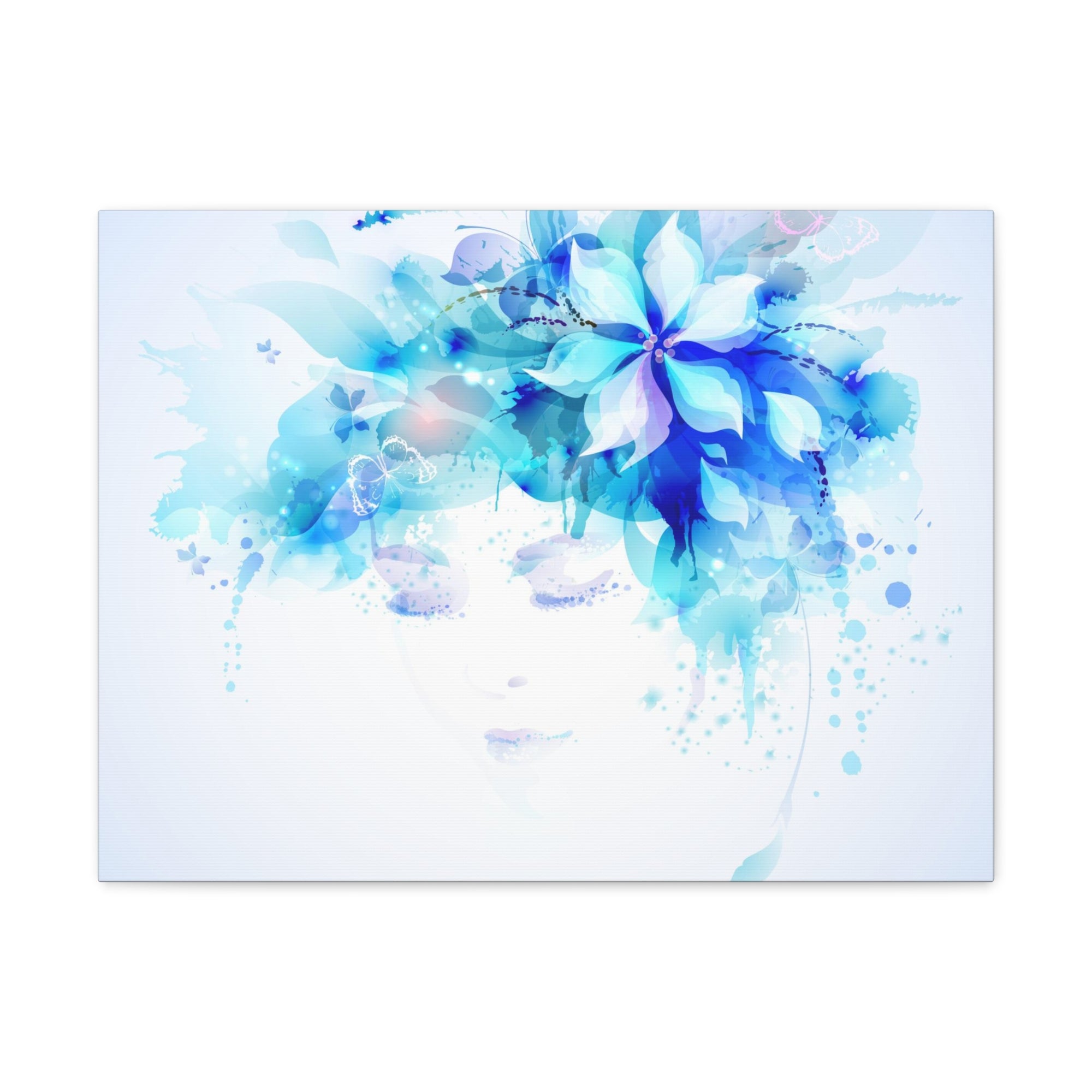 Beautiful Women With Abstract Elements And Butterflies Flower Canvas Wall Art for Home Decor Ready-to-Hang-Express Your Love Gifts