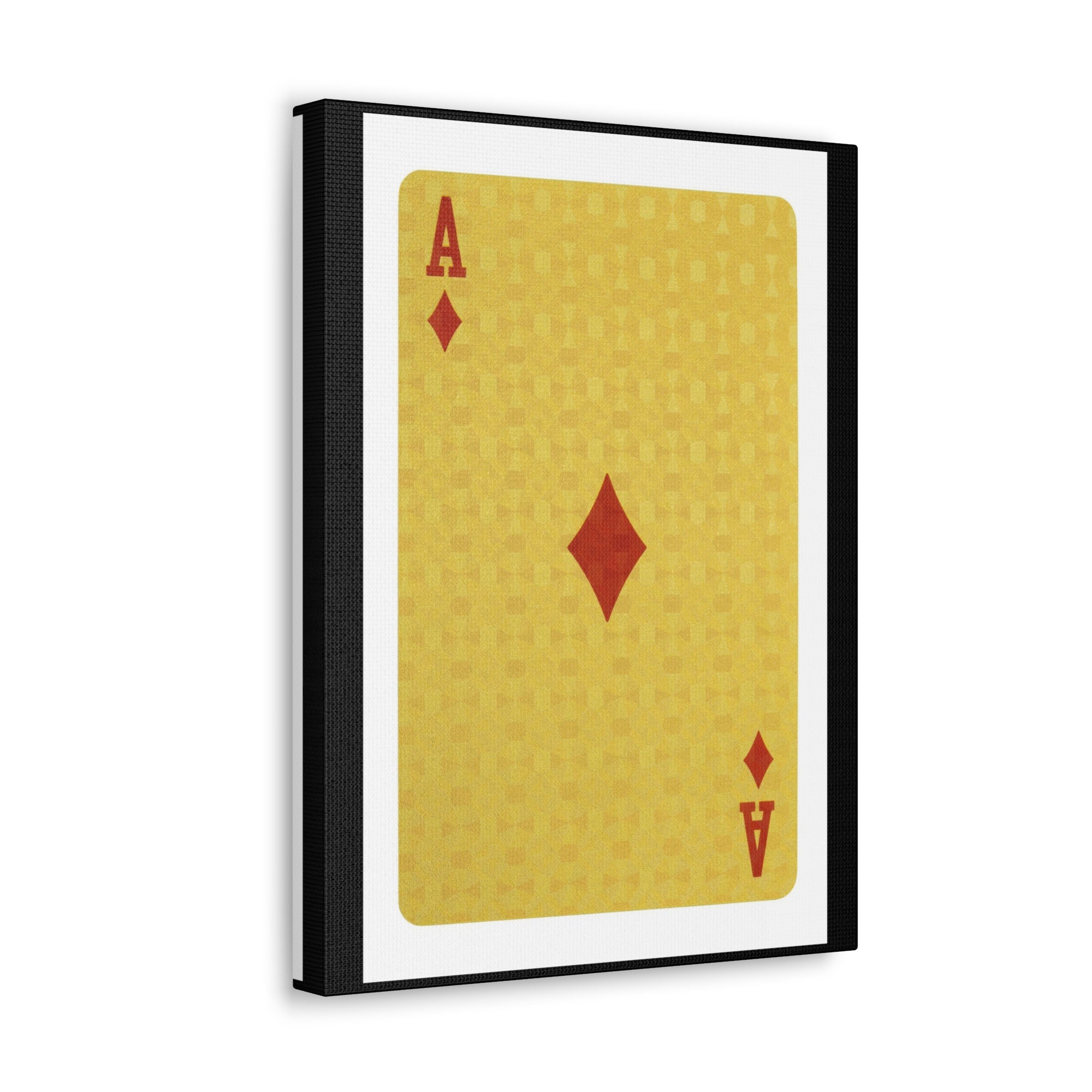 Ace Of Diamonds Isolated White Background Playing Card Canvas Wall Art for Home Decor Ready-to-Hang-Express Your Love Gifts