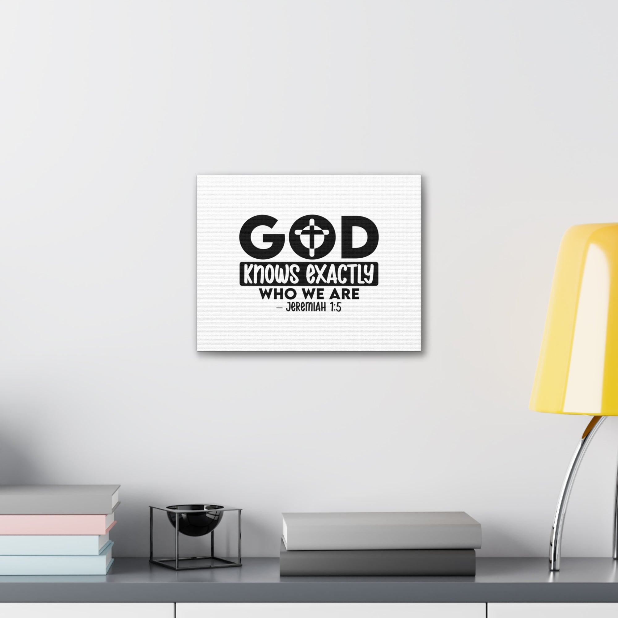 Scripture Walls Jeremiah 1:5 God Knows Exactly Bible Verse Canvas Christian Wall Art Ready to Hang Unframed-Express Your Love Gifts